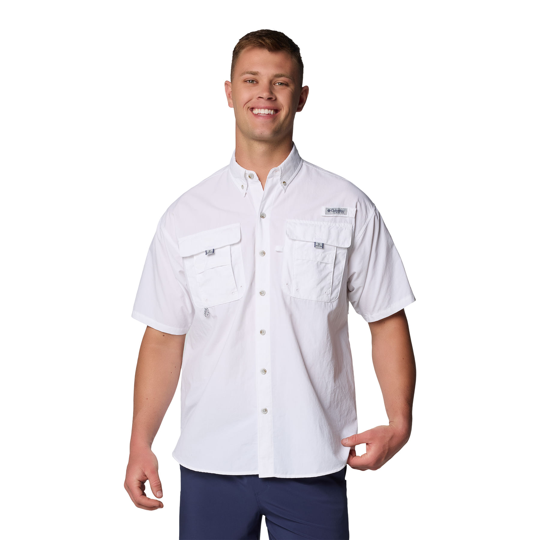 Columbia-PFG-Bahama-II-Short-Sleeve-Shirt---Men-s-White