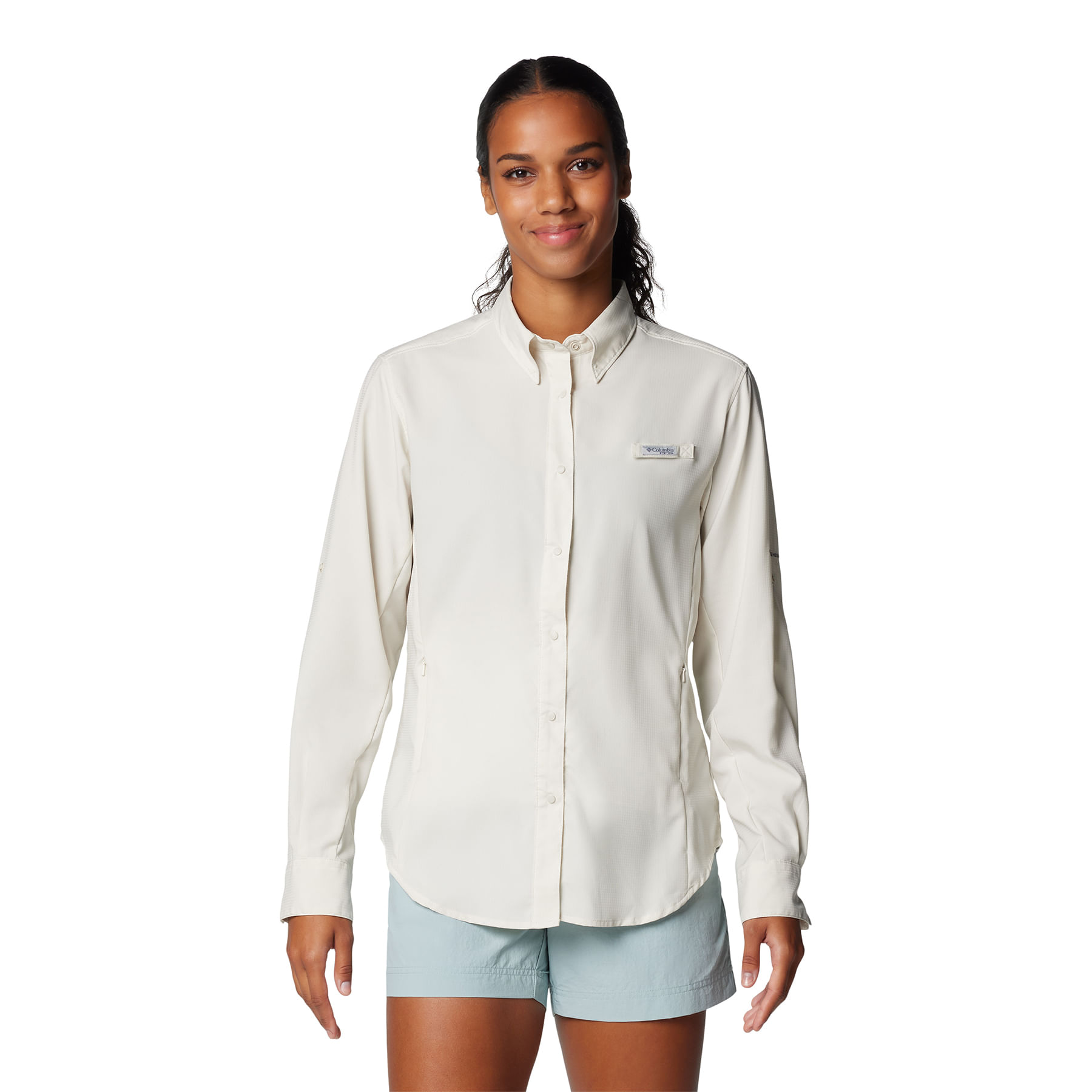 Columbia-PFG-Tamiami-II-Long-Sleeve-Shirt---Women-s-Stone