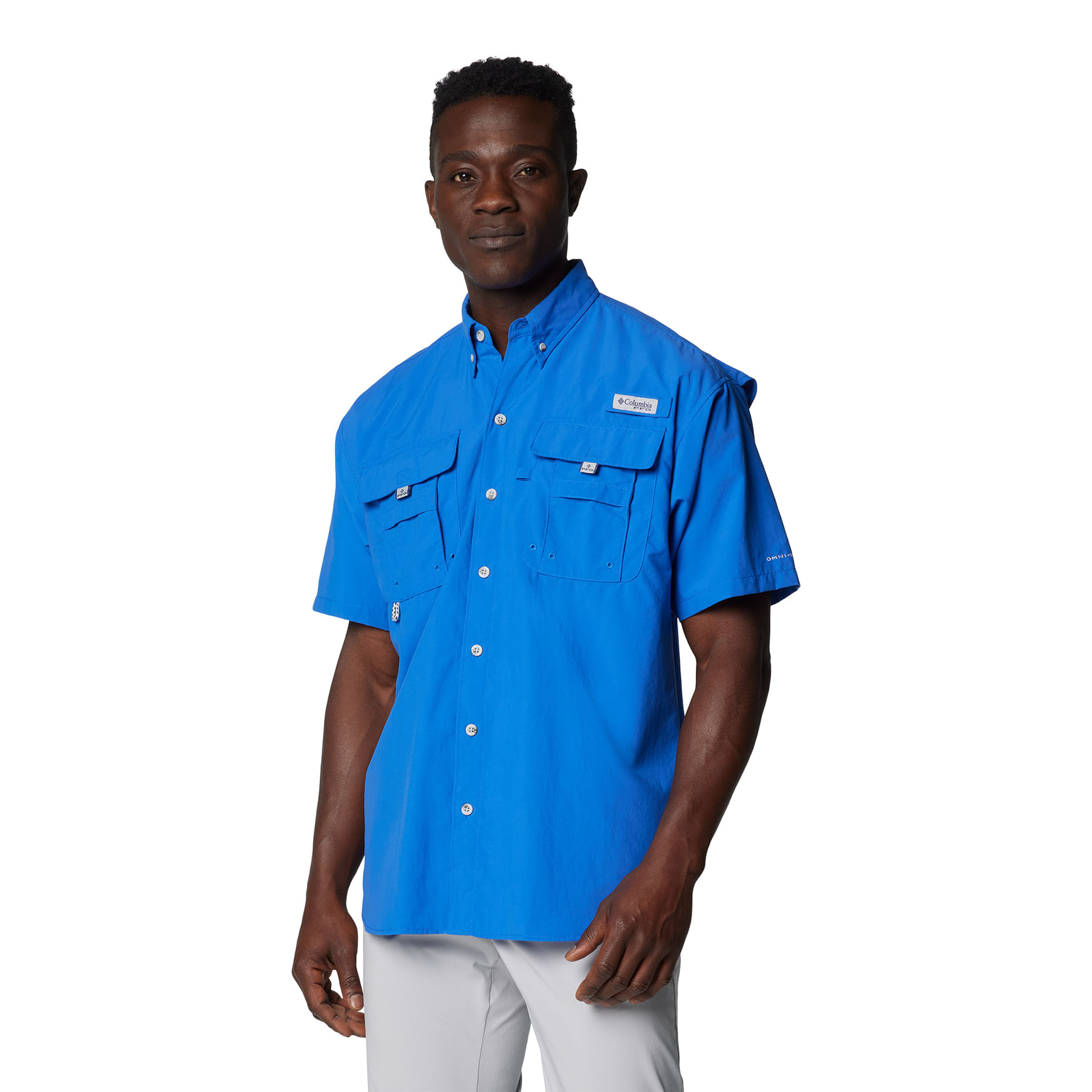 Columbia-PFG-Bahama-II-Short-Sleeve-Shirt---Men-s-Vivid-Blue