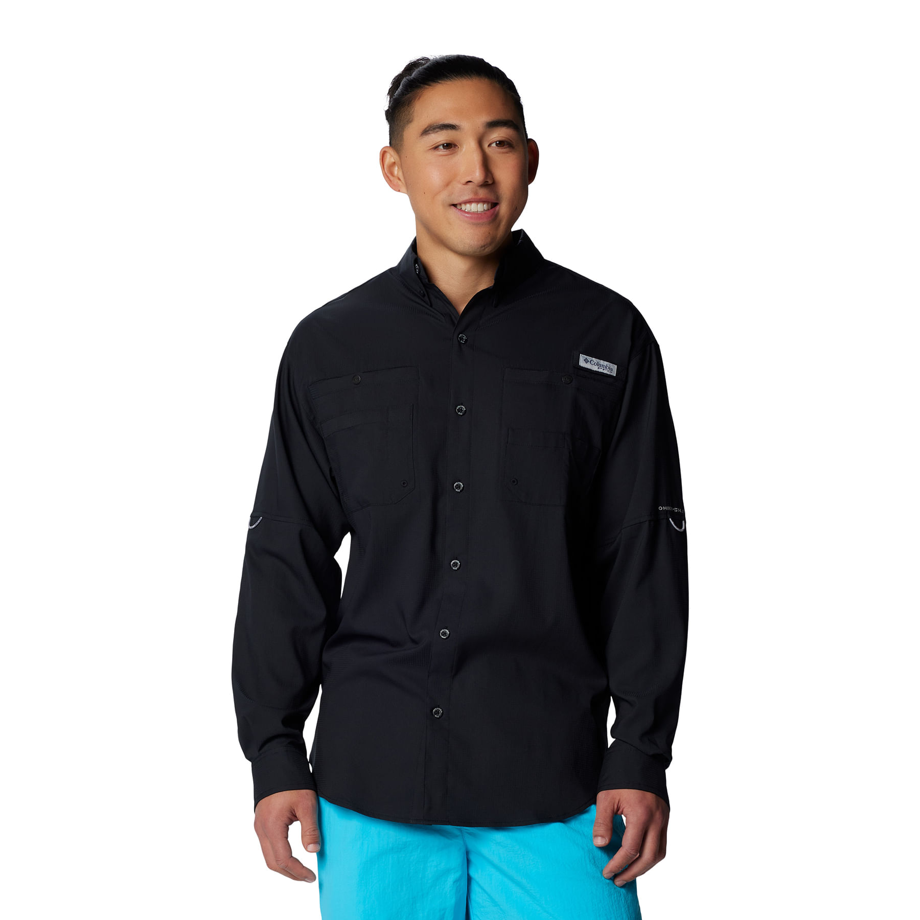 Columbia-PFG-Tamiami-II-Long-Sleeve-Shirt---Men-s-BLACK