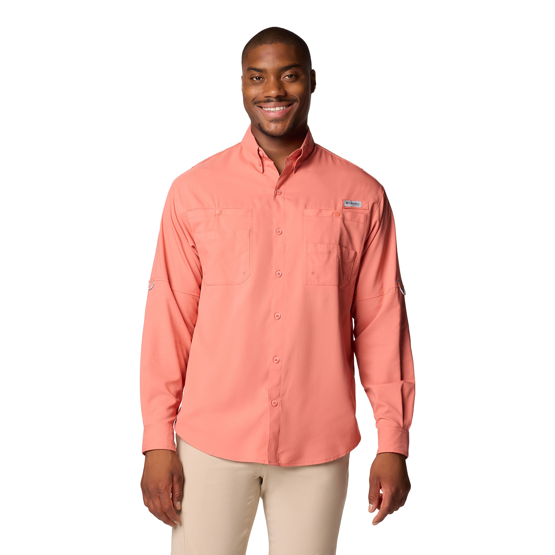 Columbia-PFG-Tamiami-II-Long-Sleeve-Shirt---Men-s-Faded-Peach