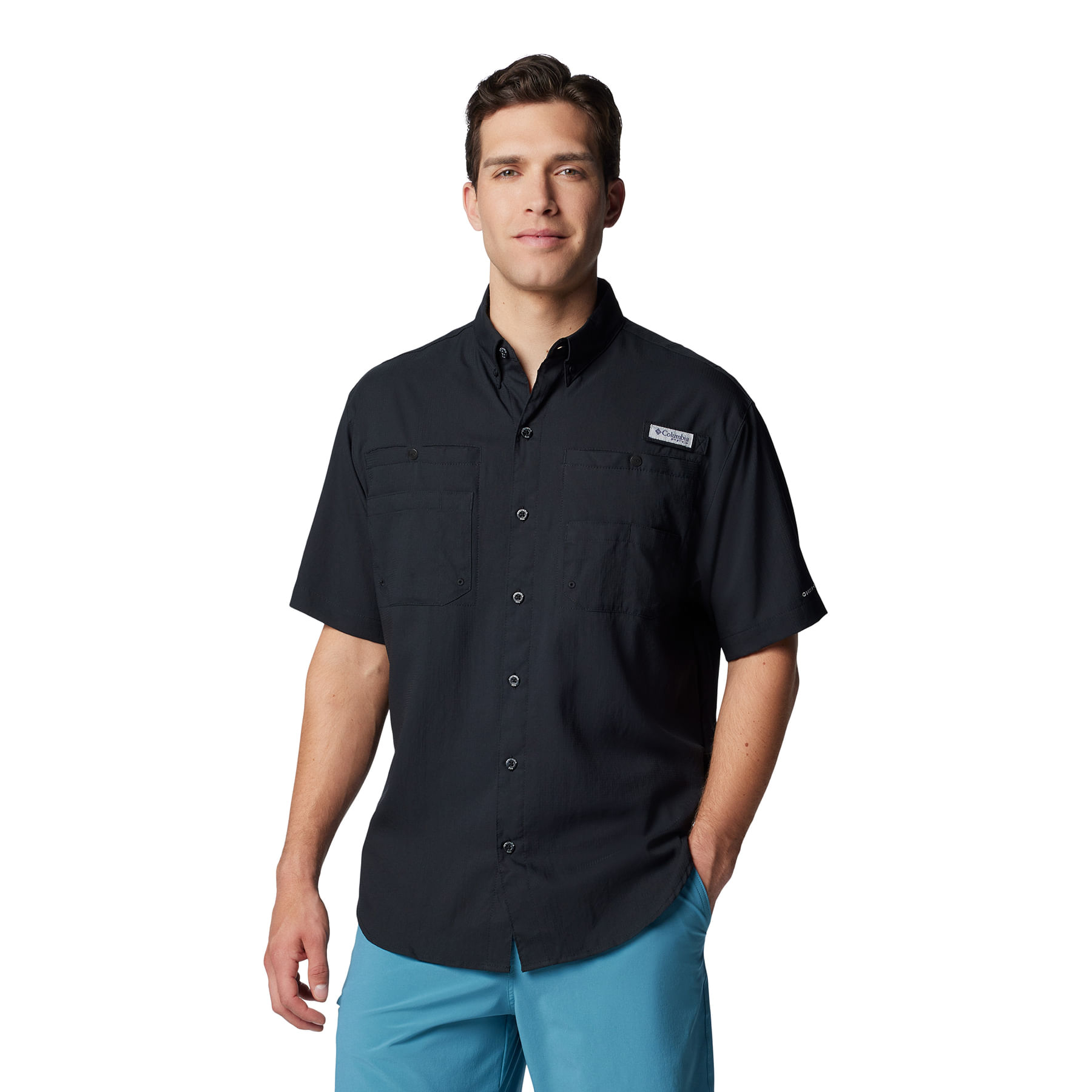 Columbia-Tamiami-II-Short-Sleeve-Shirt---Men-s-Black