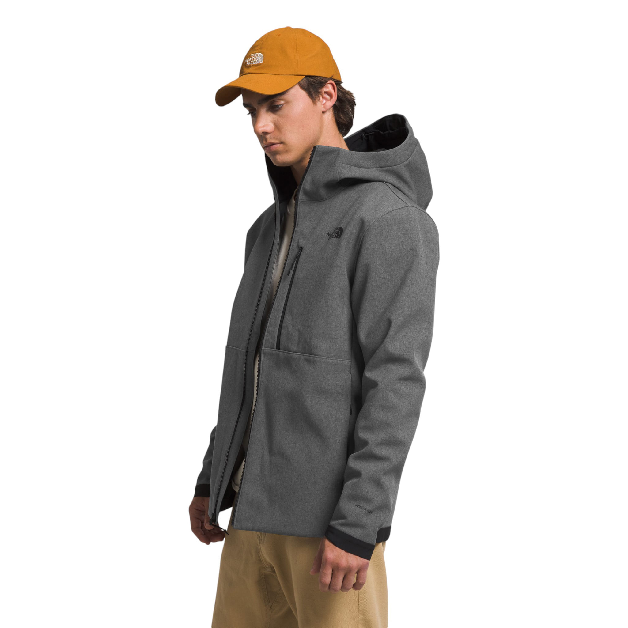 The-North-Face-Apex-Bionic-3-Softshell-Hooded-Jacket---Men-s-TNF-Dark-Grey-Heather---NPF