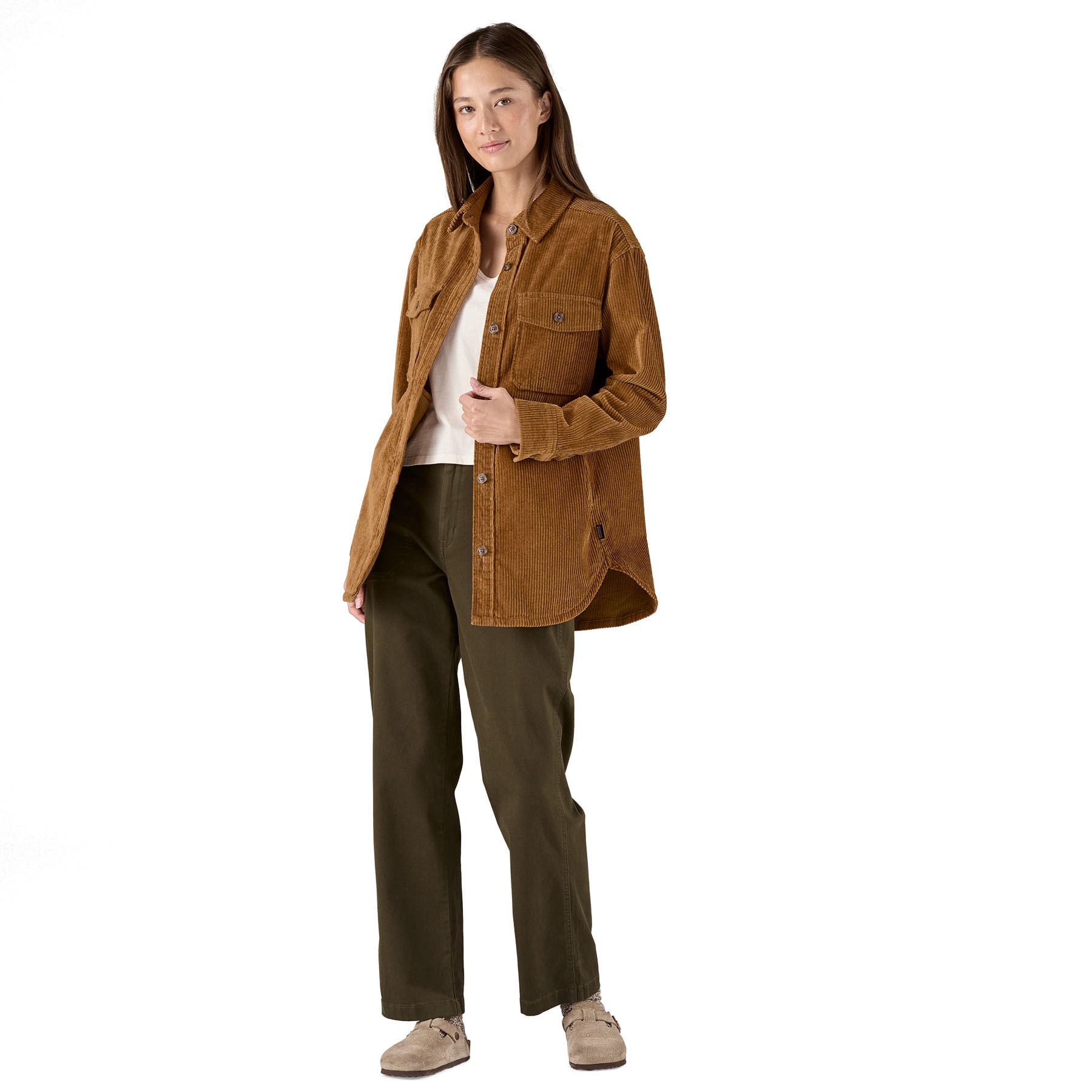 PATAGN-W-S-CORDUROY-OVERSHIRT-JKT-Shelter-Brown