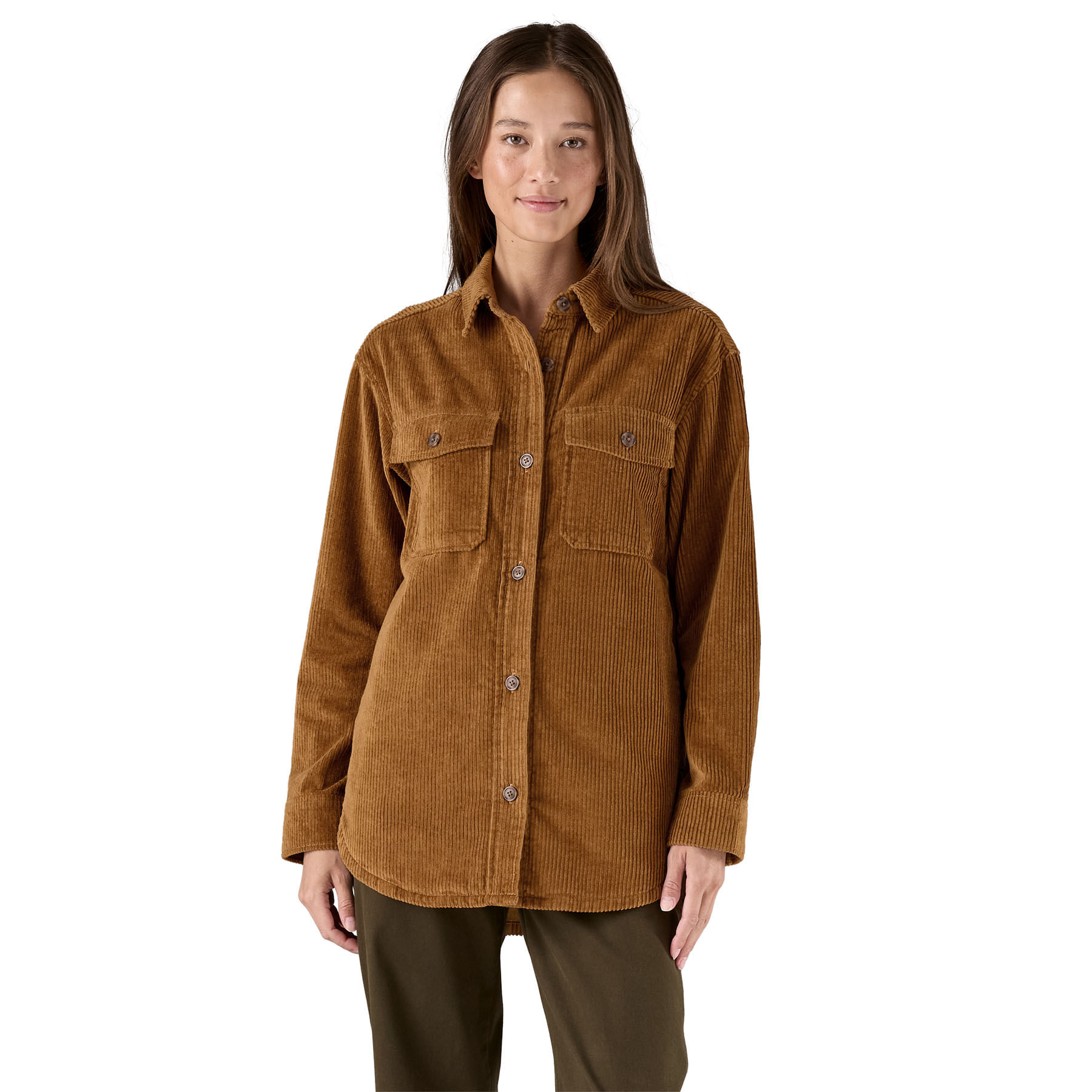 PATAGN-W-S-CORDUROY-OVERSHIRT-JKT-Shelter-Brown