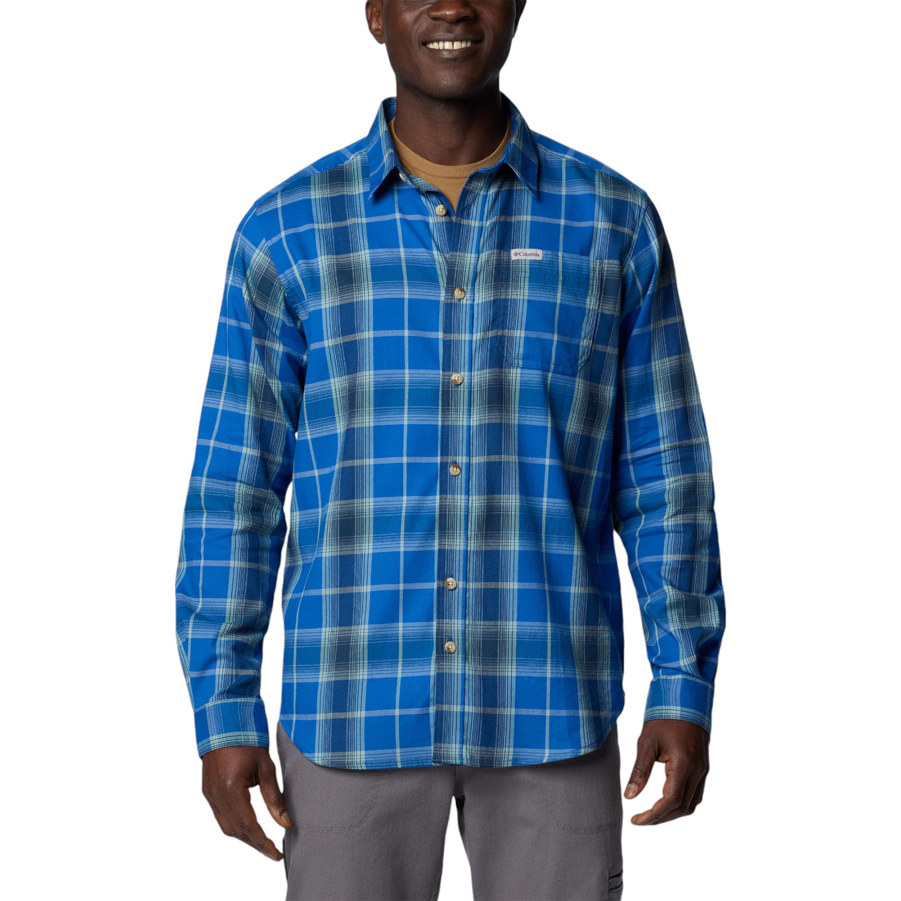 Columbia-Vapor-Ridge-III-Long-Sleeve-Shirt---Men-s-Mtn-Blue-Tartan