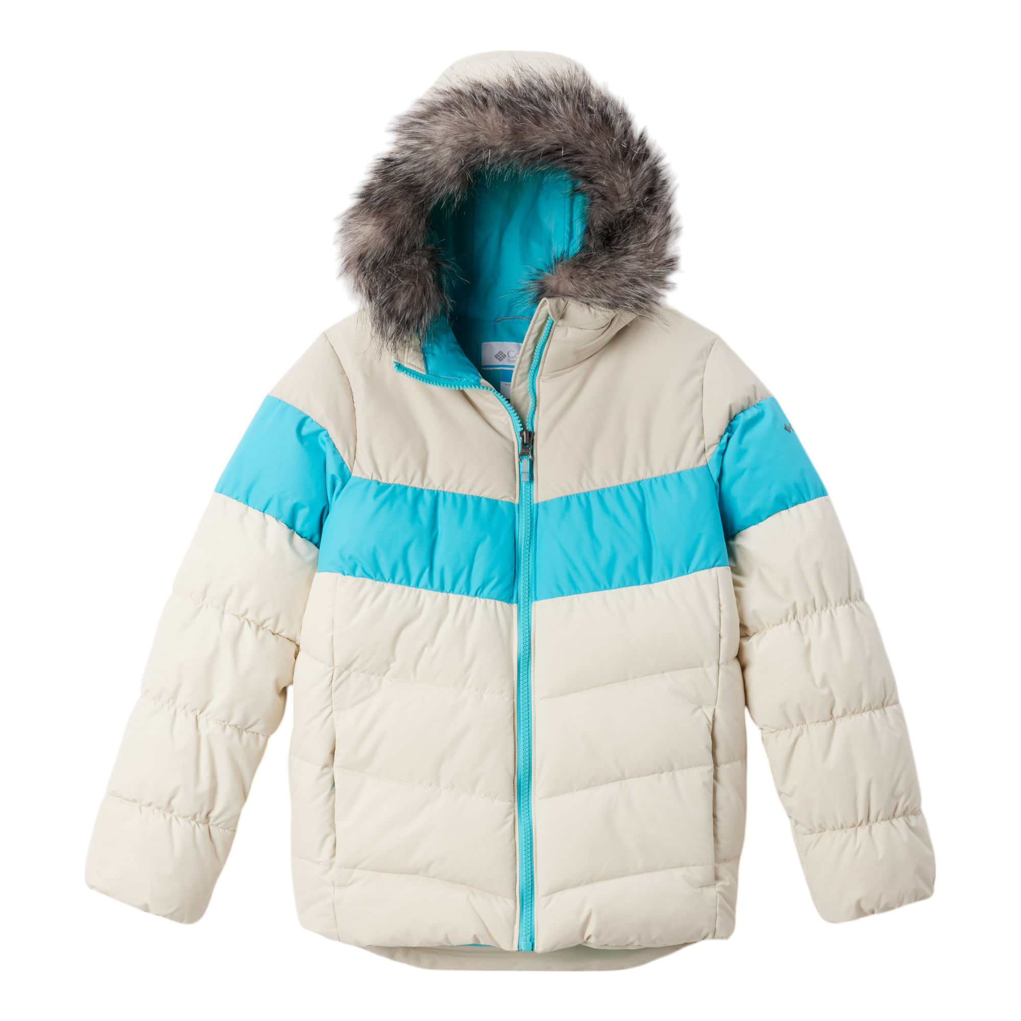 Columbia-Arctic-Blast-III-Jacket---Girls--Chalk---Geyser---Dark-Stone