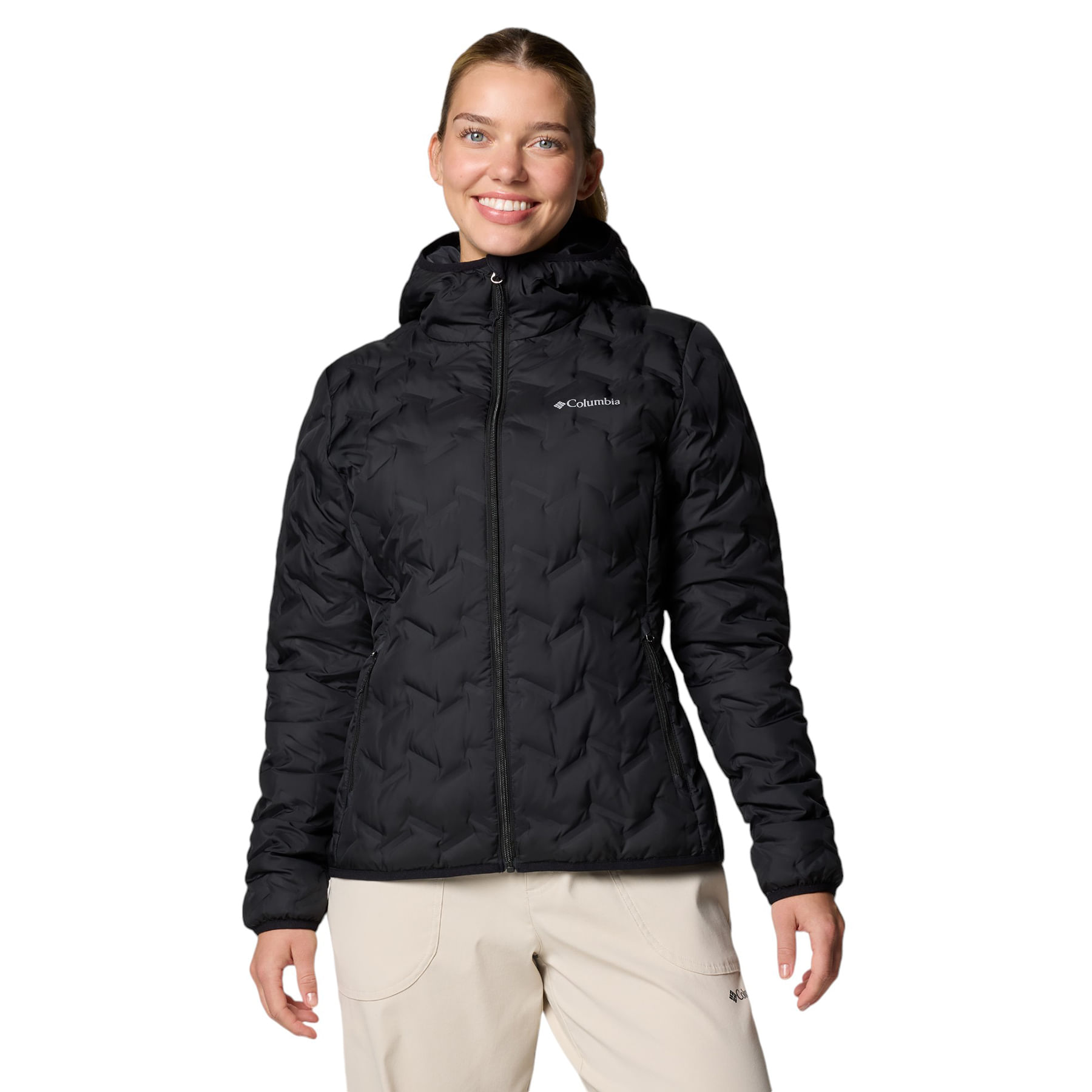 Columbia Delta Ridge II Down Hooded Jacket Women s Black XL