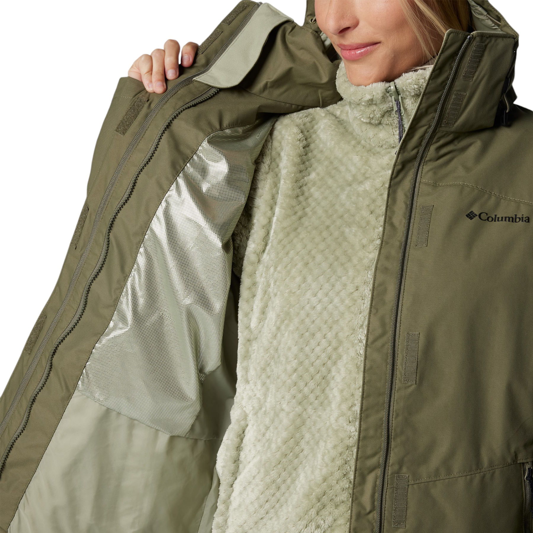 COLUMS-W-S-BUGABOO-III-FLEECE-INT-JKT-Stone-Green