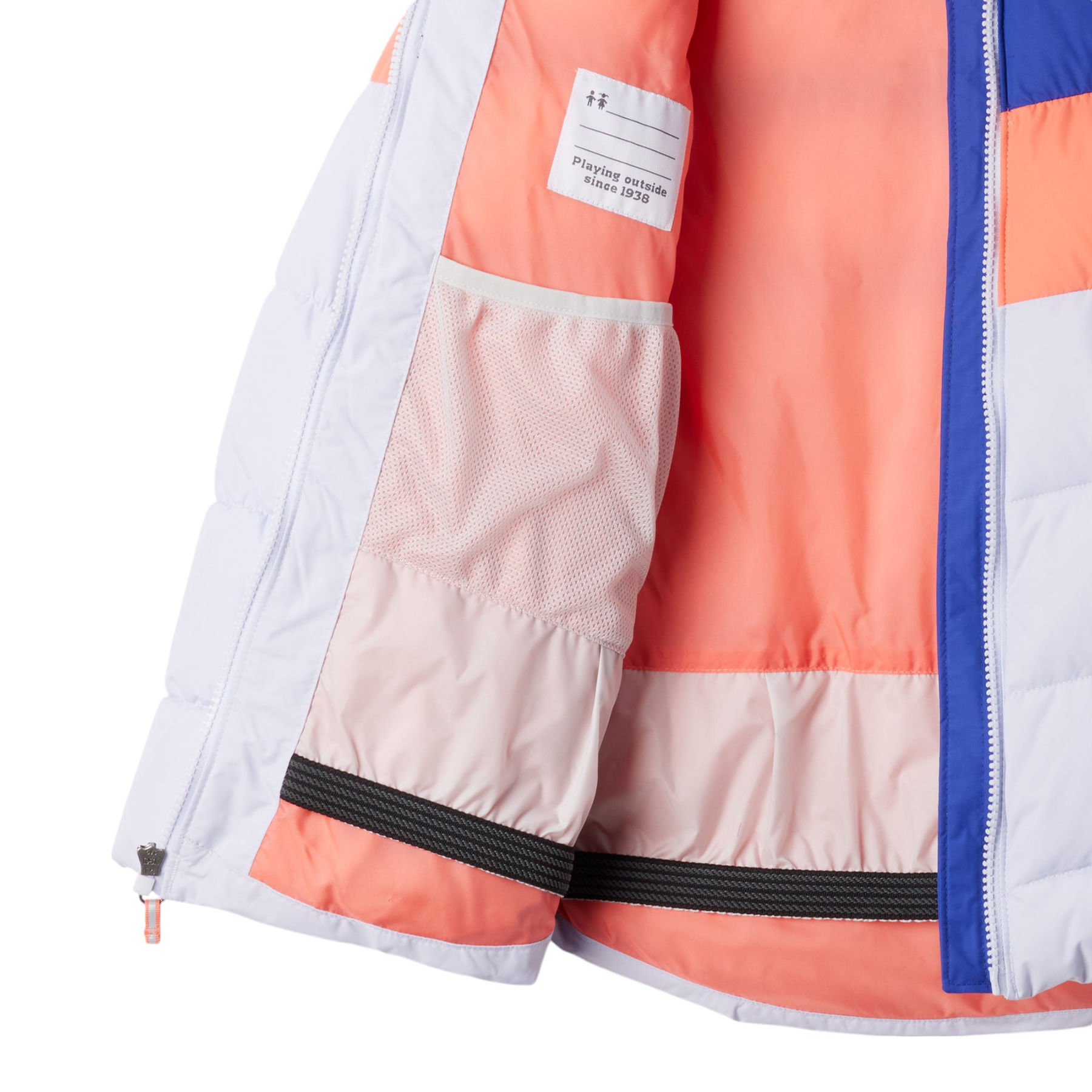 Columbia-Arctic-Blast-III-Jacket---Girls--Snowdrift---Hot-Coral---Clematis-Blue