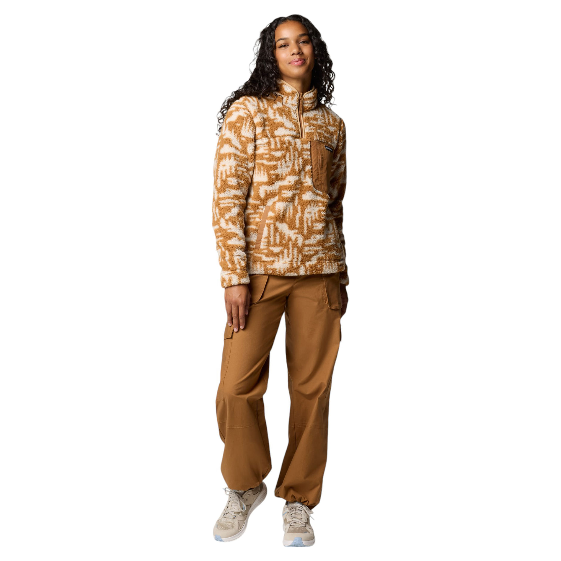 【DISCERNMENT】Domble star semi crop fleece FieldTec™ Dune Performance Pullover | Vibrant Styles