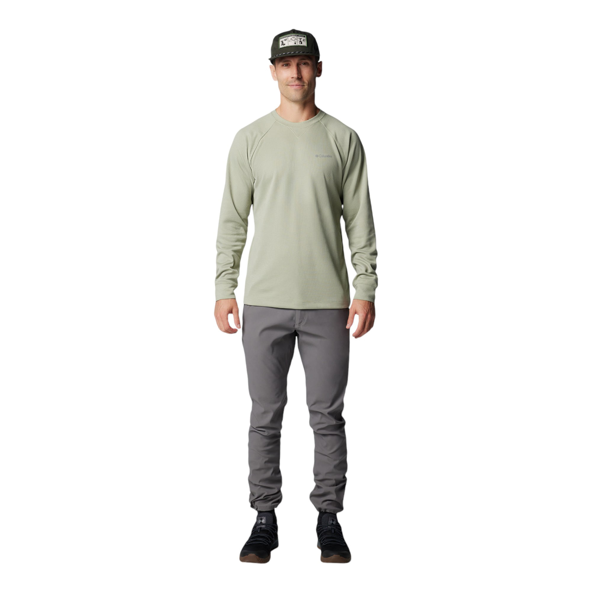 Columbia-Black-Mesa-Waffle-Knit-Crew-II---Men-s-Safari