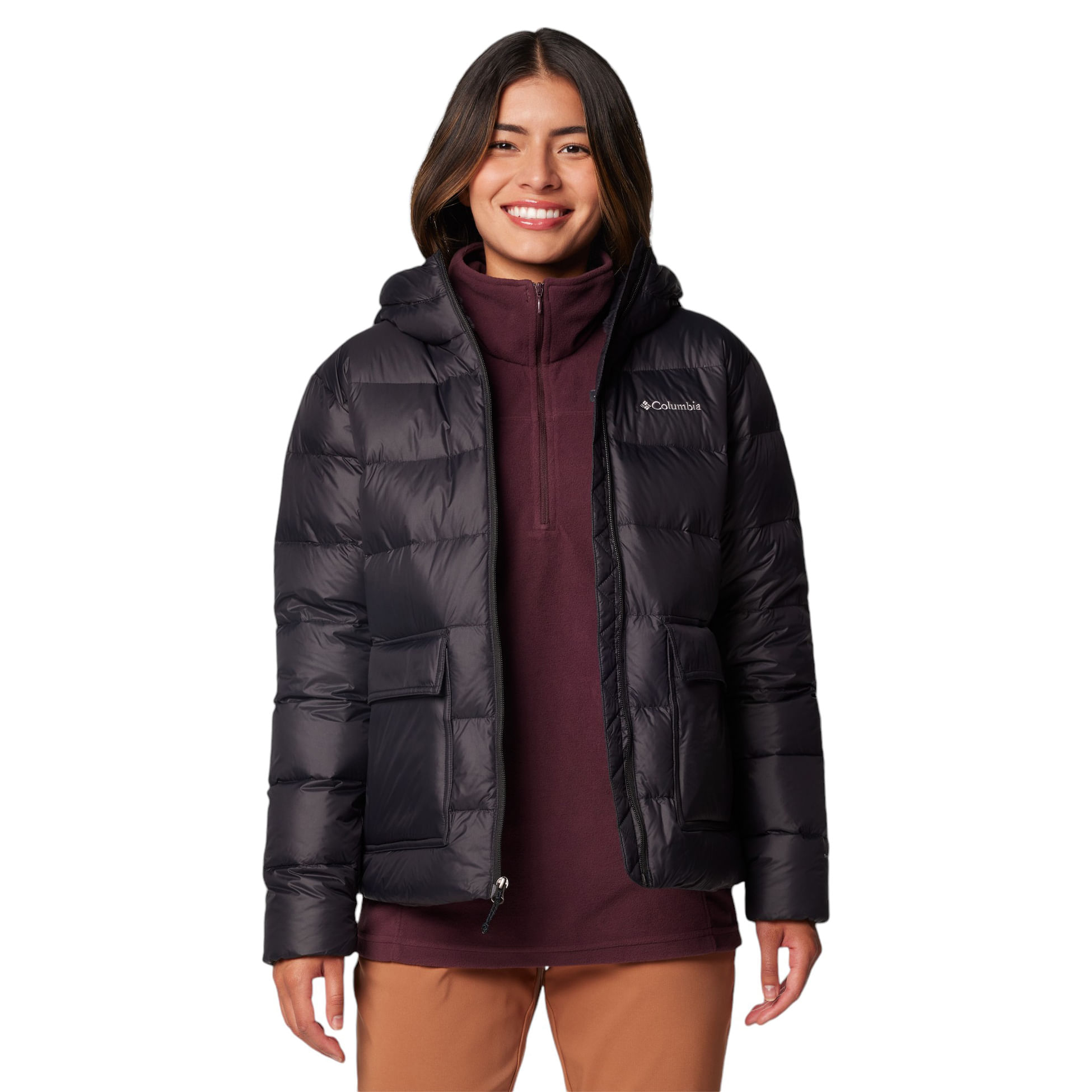 COLUMS-W-S-HARMONY-FALLS-HOODED-DOWN-JKT-Black