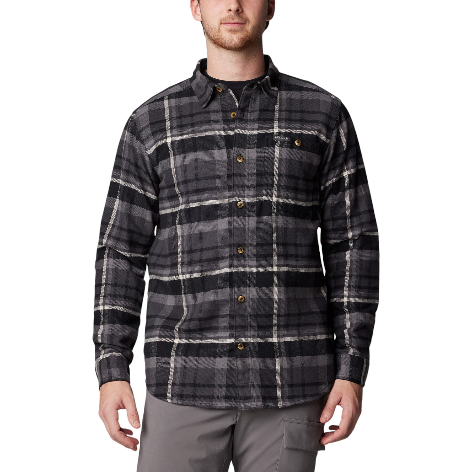 Columbia-Pitchstone-Heavyweight-Flannel-II-Long-Sleeve-Shirt---Men-s-Black-Multi-Plaid