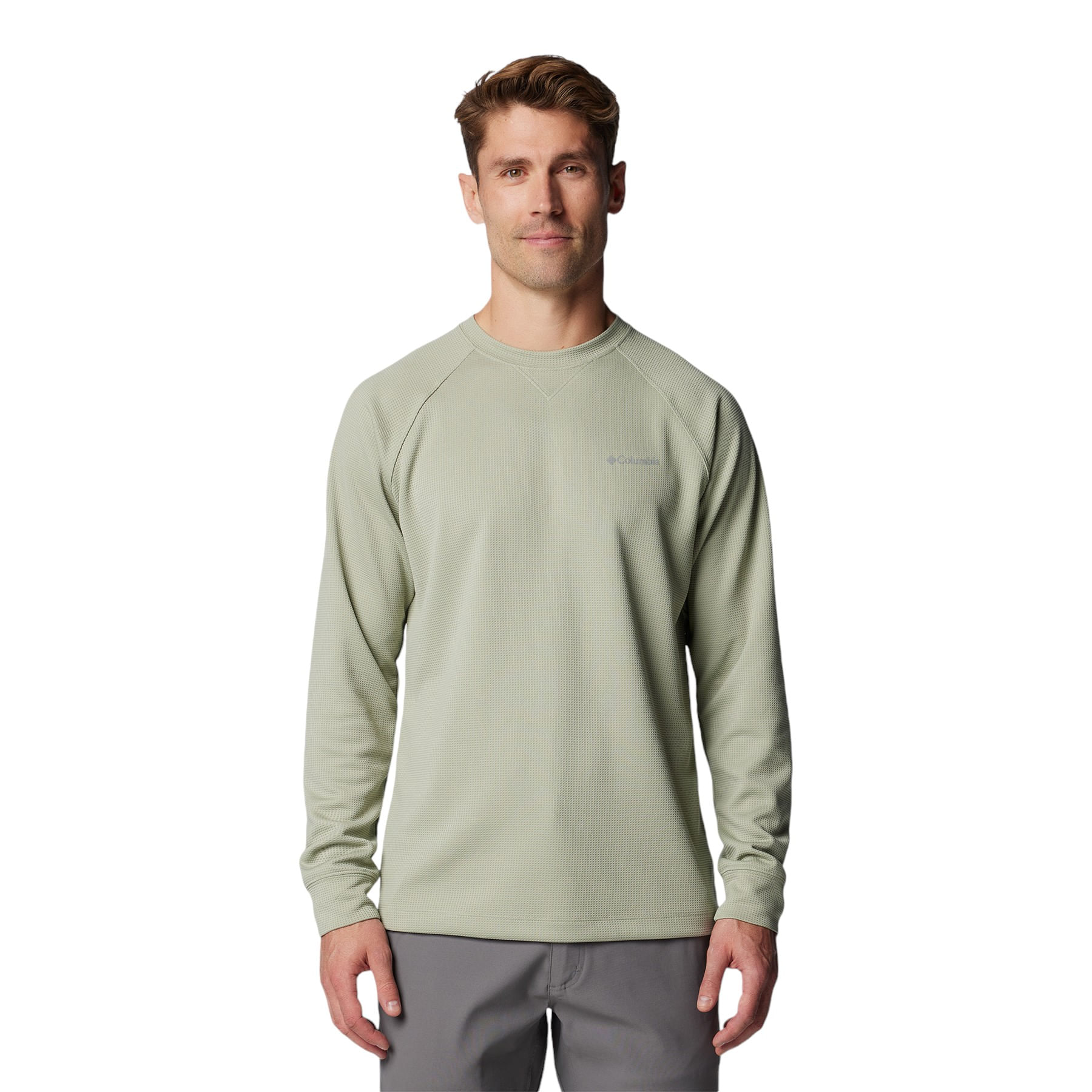 Columbia-Black-Mesa-Waffle-Knit-Crew-II---Men-s-Safari