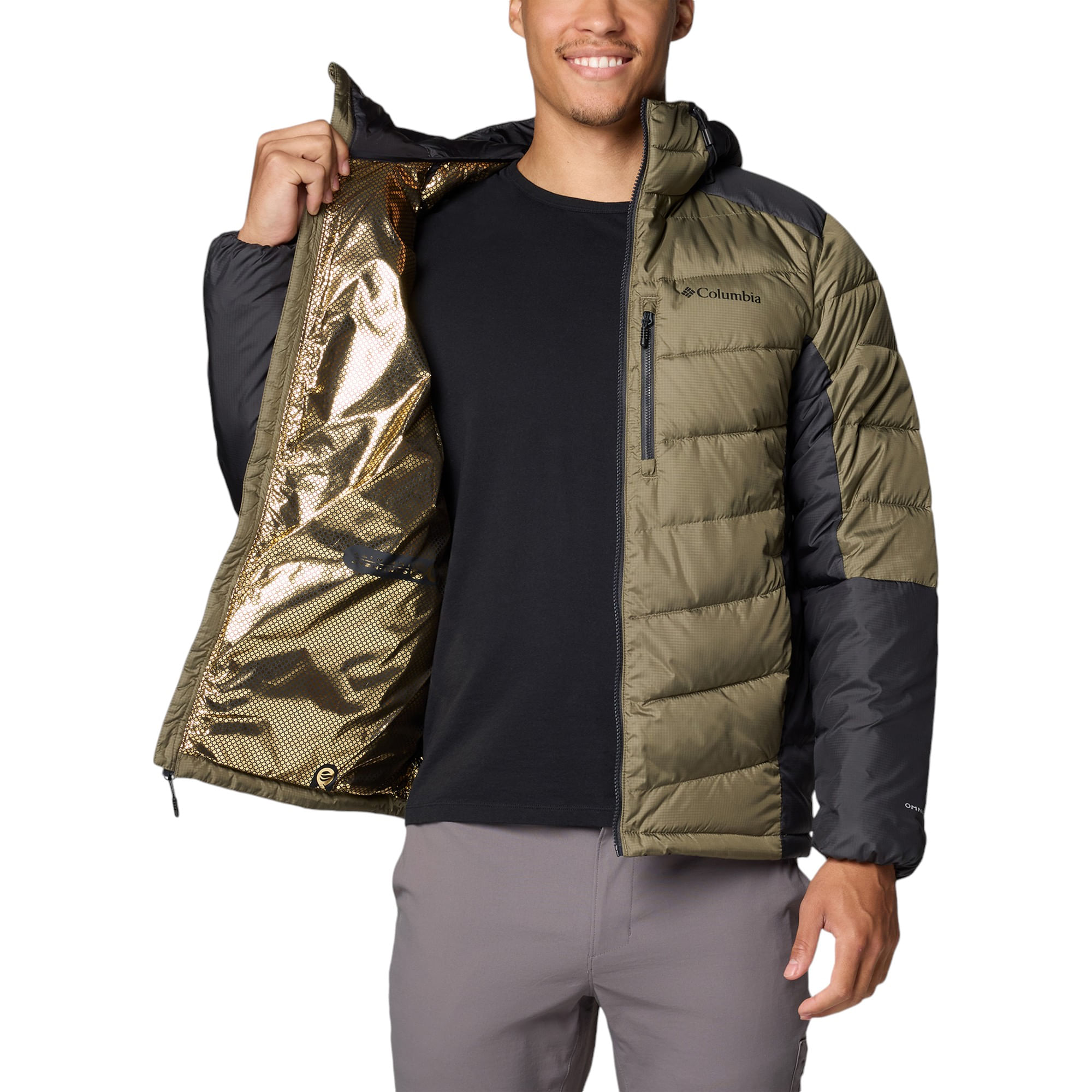 COLUMS-M-S-LABYRINTH-LOOP-II-HOODED-JKT-Stone-Green---Shark