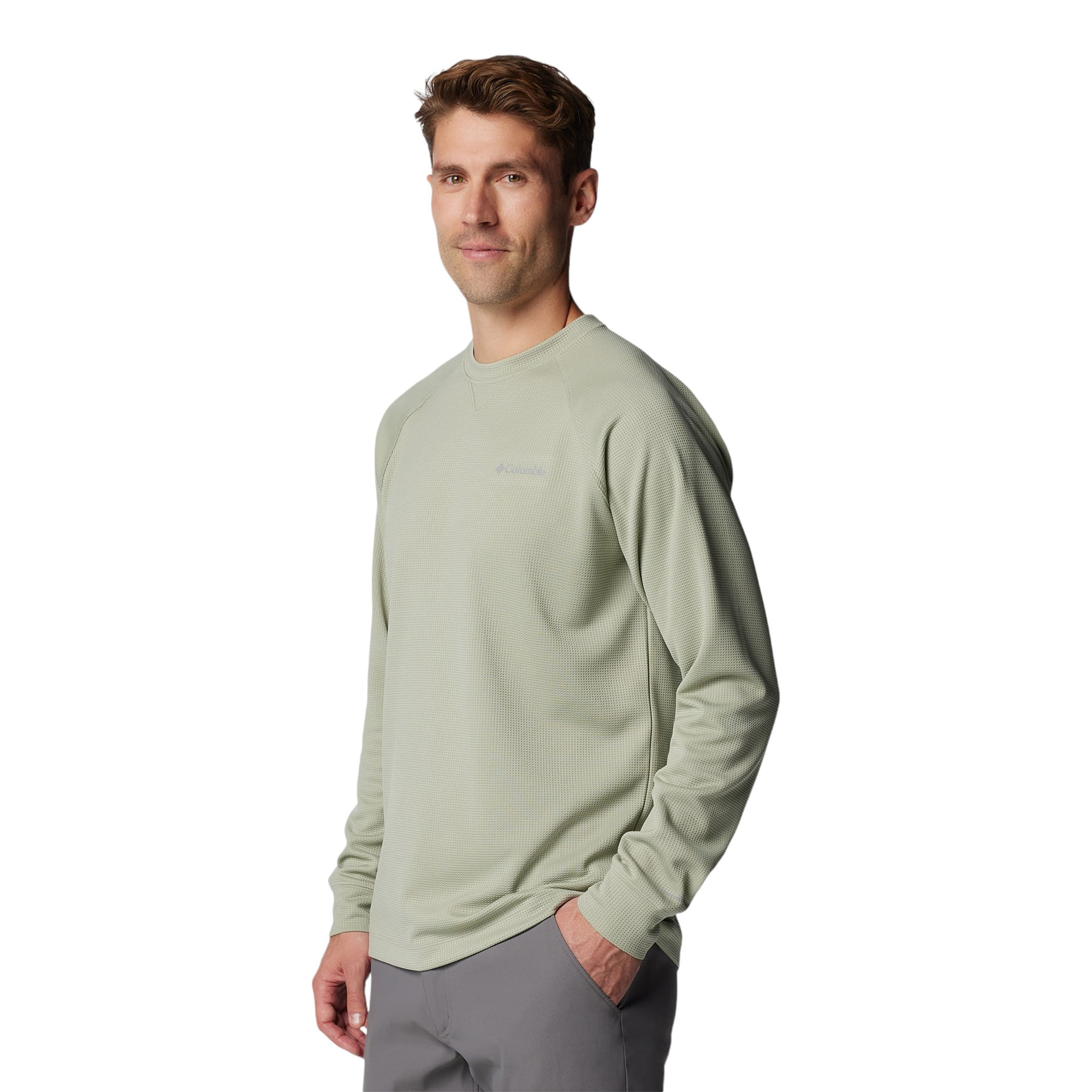 Columbia-Black-Mesa-Waffle-Knit-Crew-II---Men-s-Safari