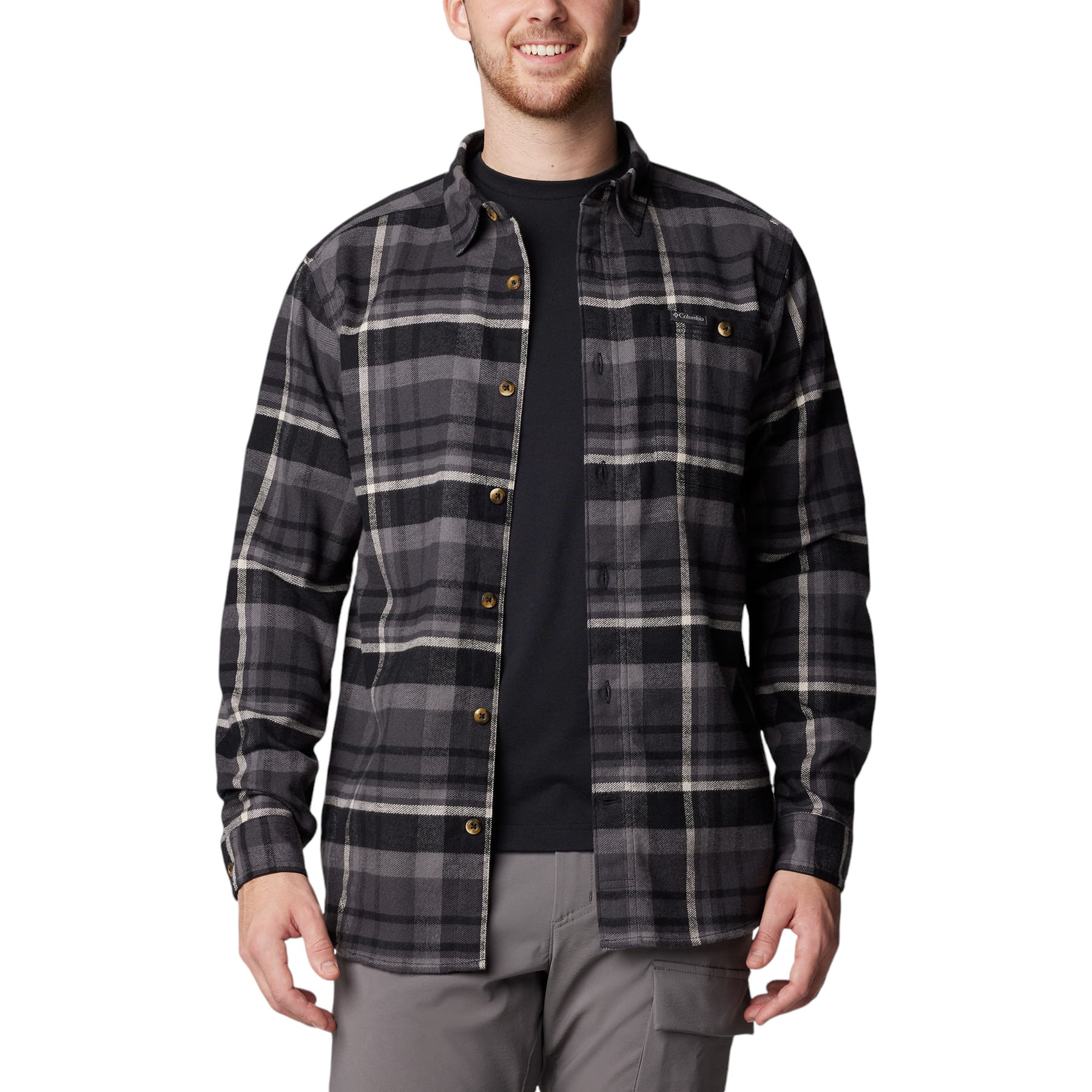 Columbia-Pitchstone-Heavyweight-Flannel-II-Long-Sleeve-Shirt---Men-s-Black-Multi-Plaid