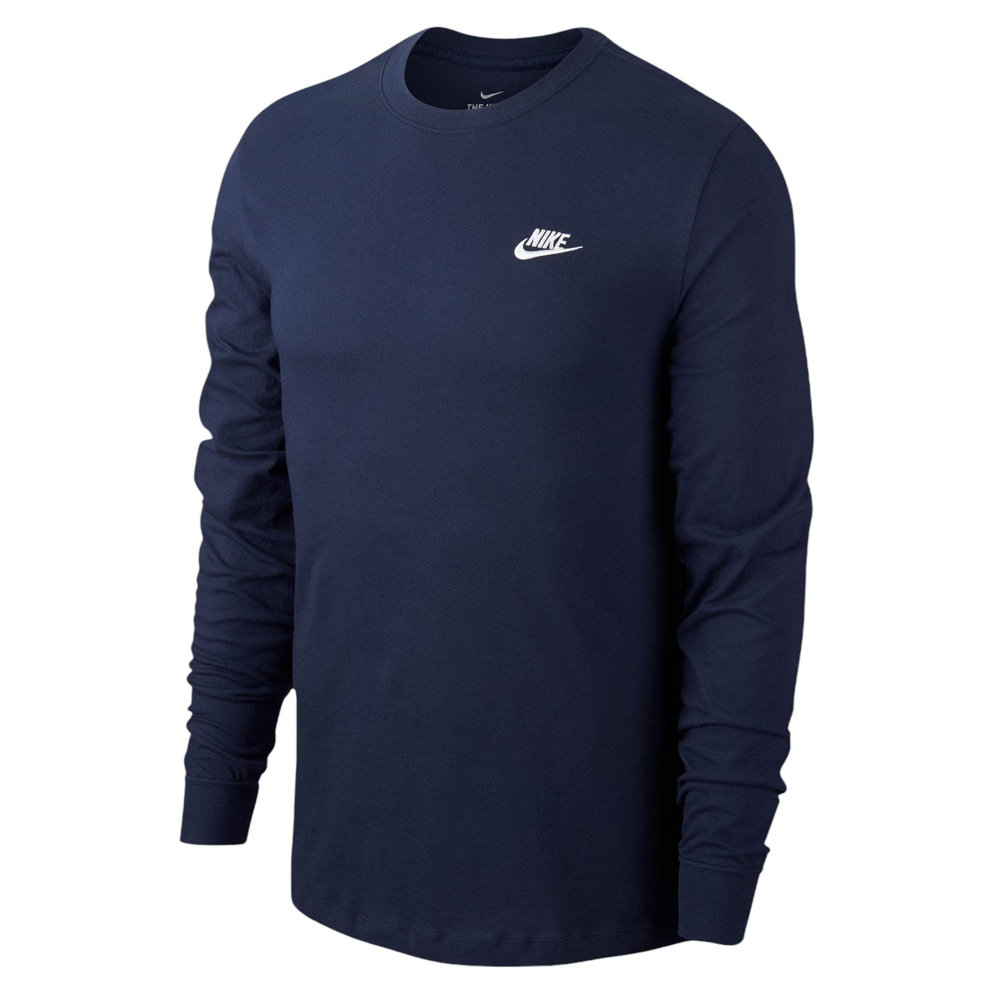 Nike-Sportswear-Long-Sleeve-T-Shirt---Men-s-Midnight-Navy---White