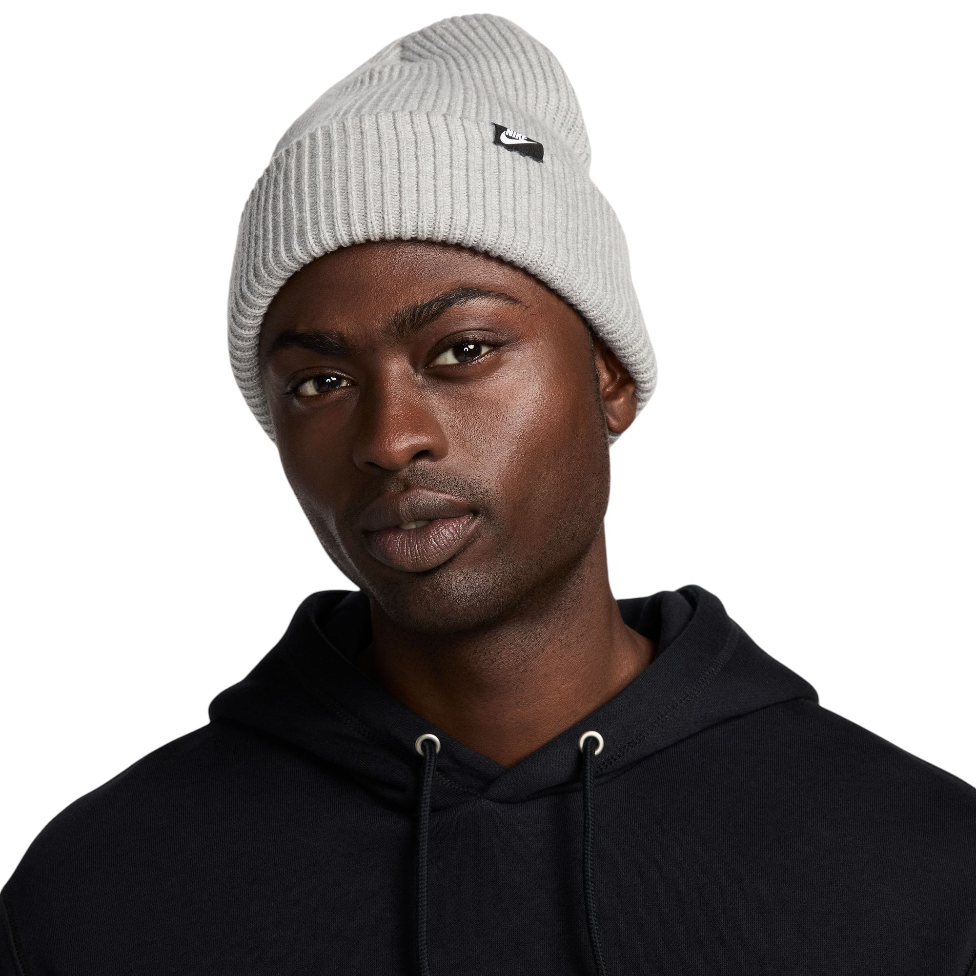 NIKE-C-U-NK-PEAK-BEANIE-TC-FUT-LAB-L-Dark-Grey-Heather