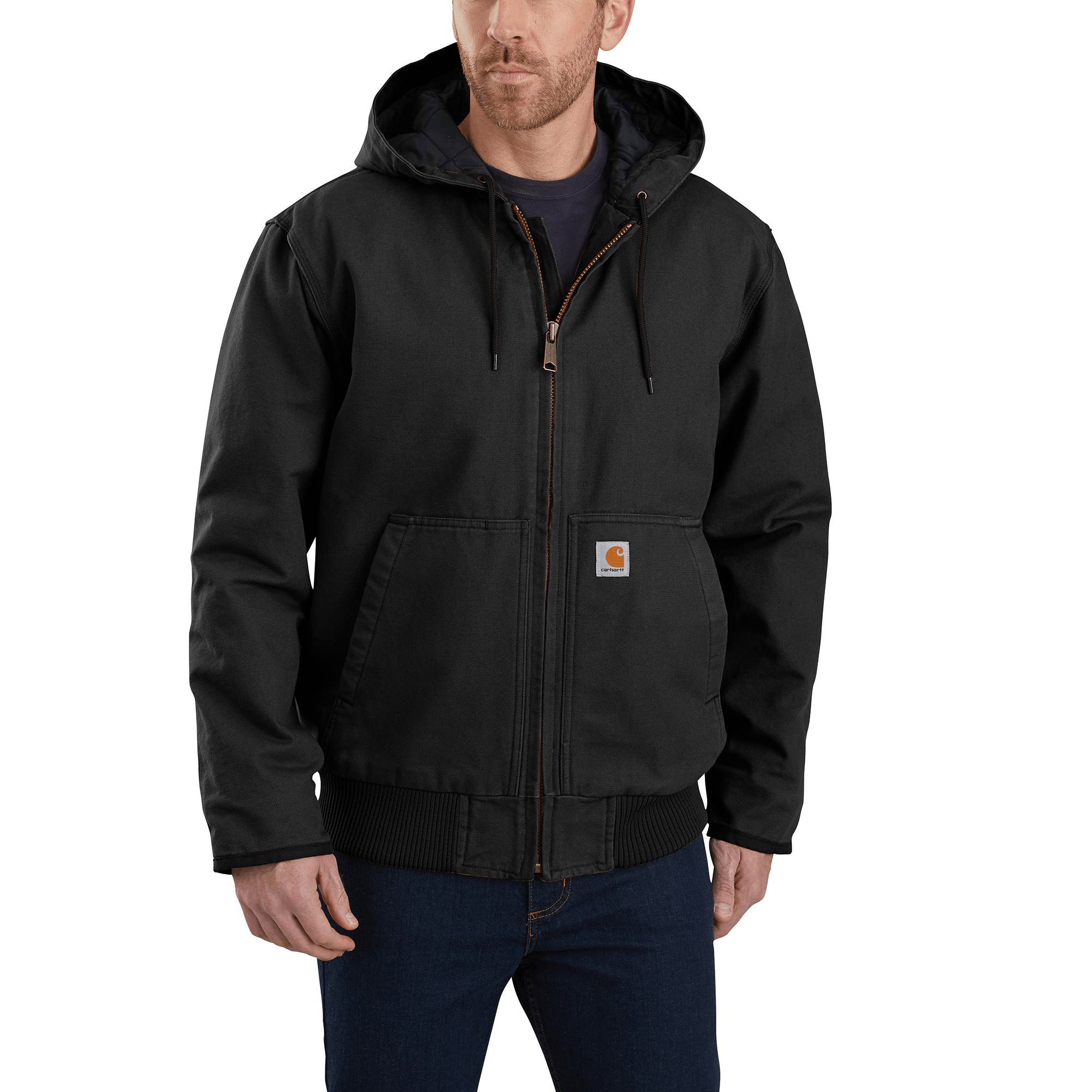 Carhartt-Loose-Fit-Insulated-Washed-Duck-Active-Jacket---Men-s-Black