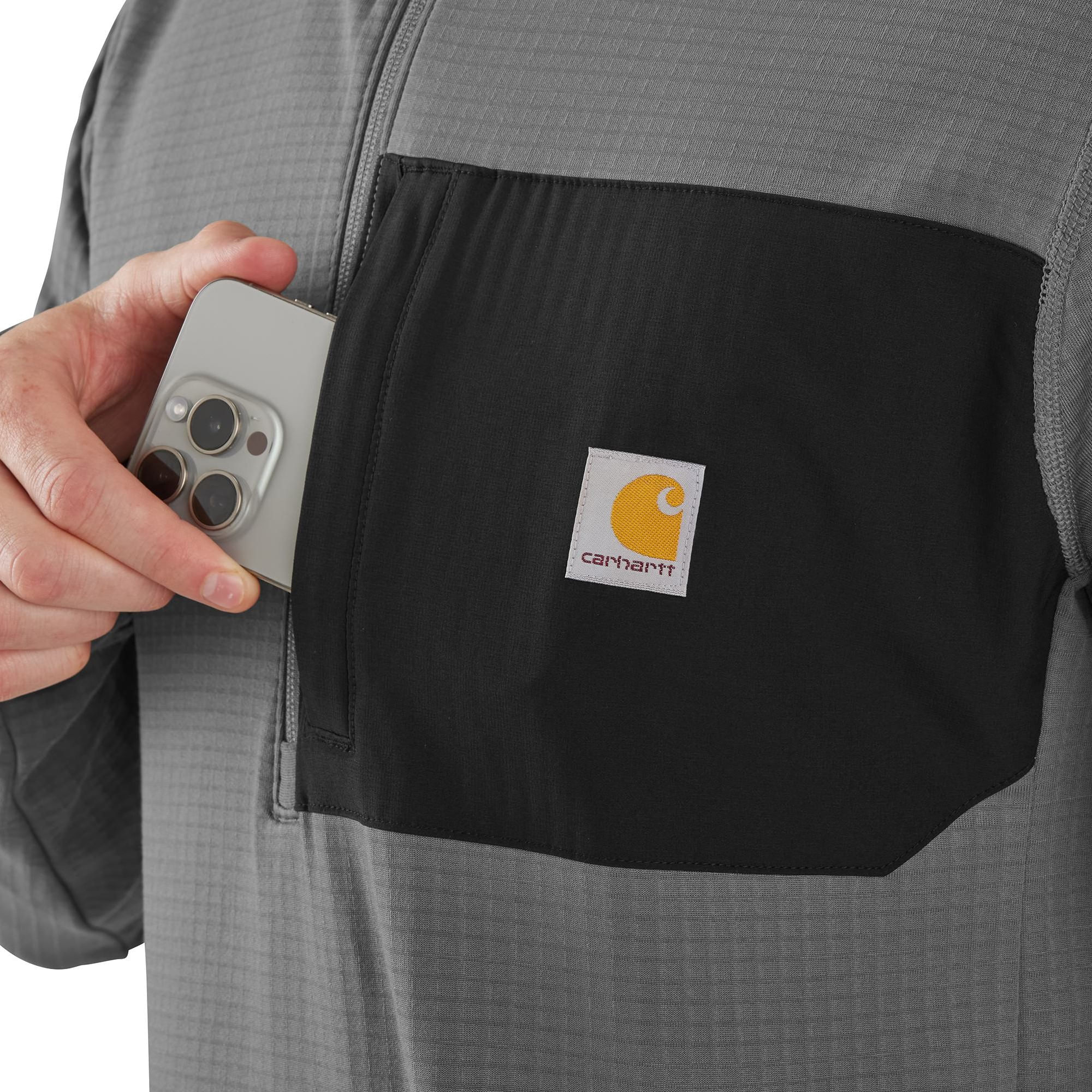 Carhartt Force Relaxed Fit Mock Neck Half-Zip T-Shirt - Men's