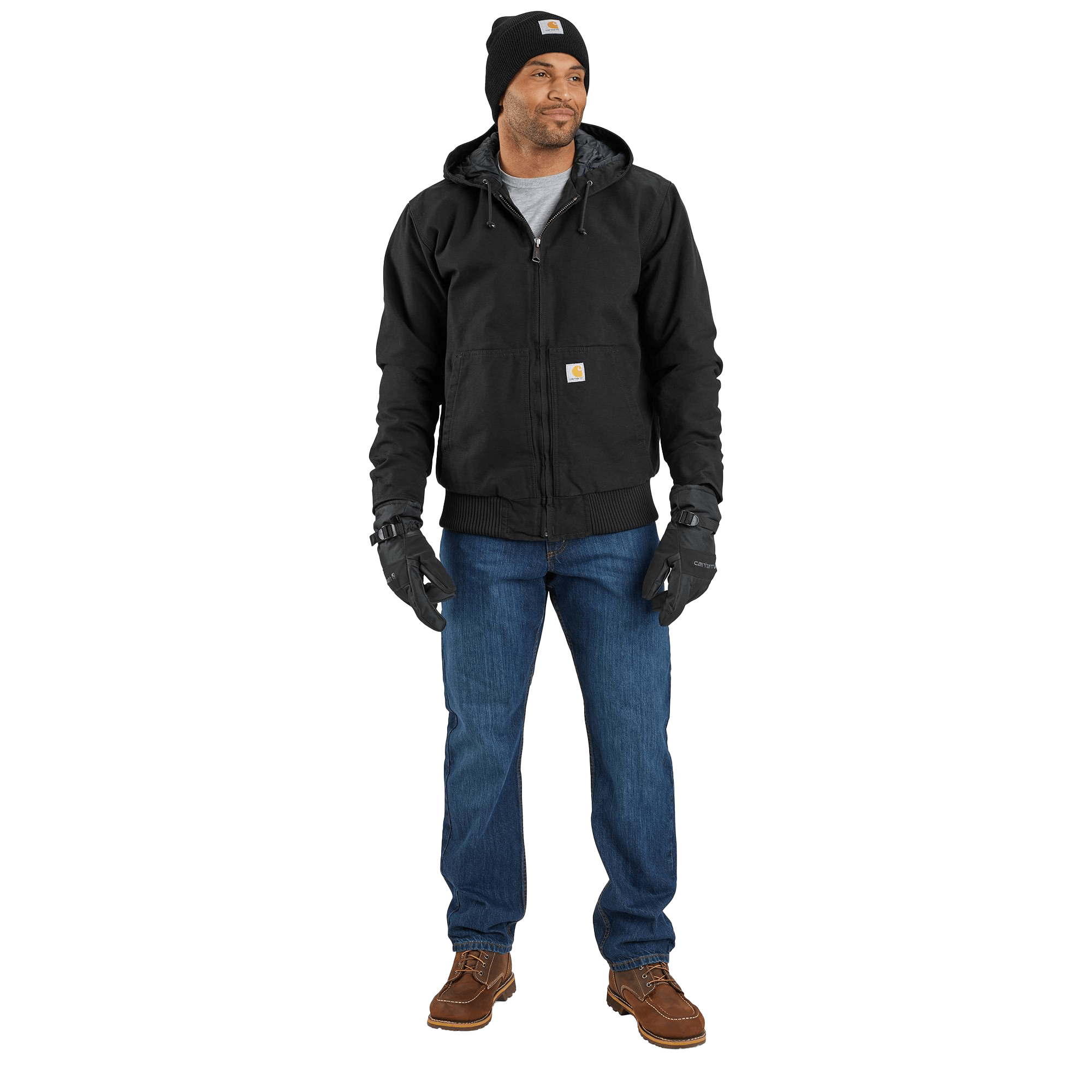 Carhartt-Loose-Fit-Insulated-Washed-Duck-Active-Jacket---Men-s-Black