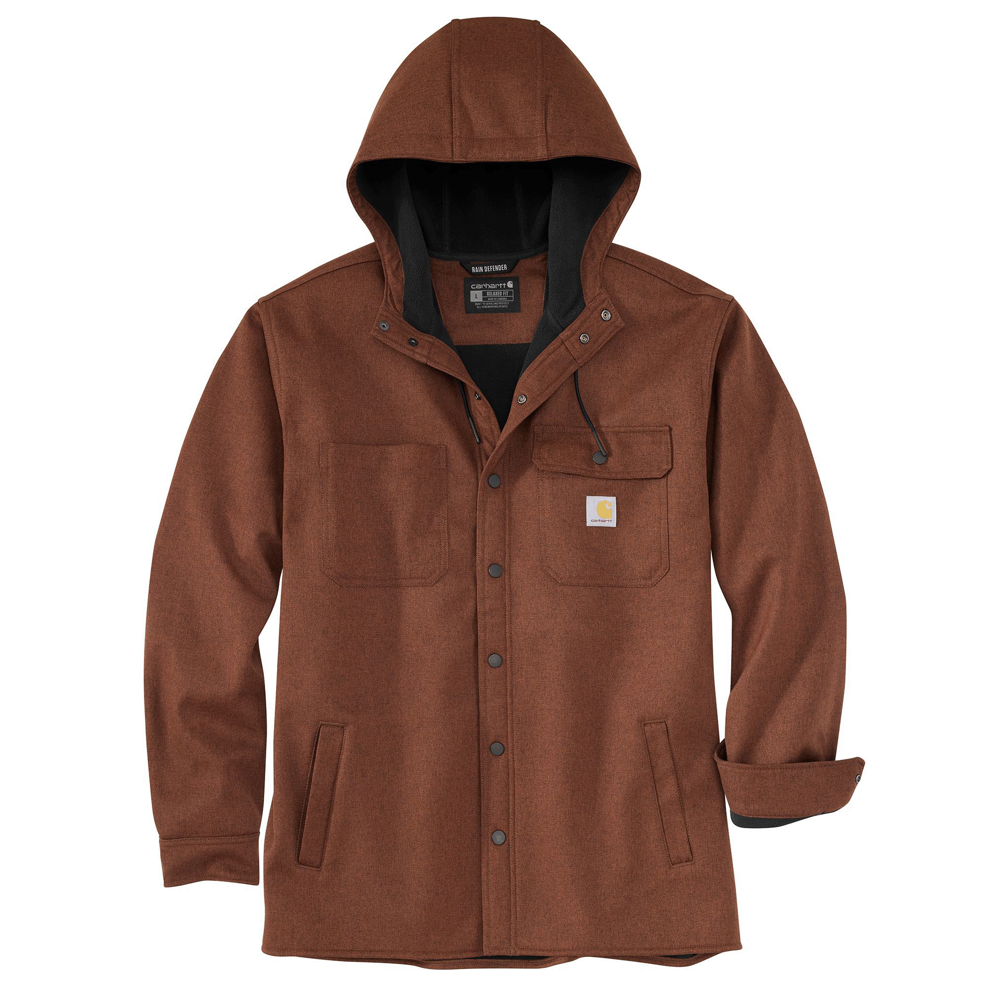 Carhartt-Rain-Defender-Relaxed-Fit-Heavyweight-Hooded-Shirt-Jacket---Men-s-Mocha-Heather