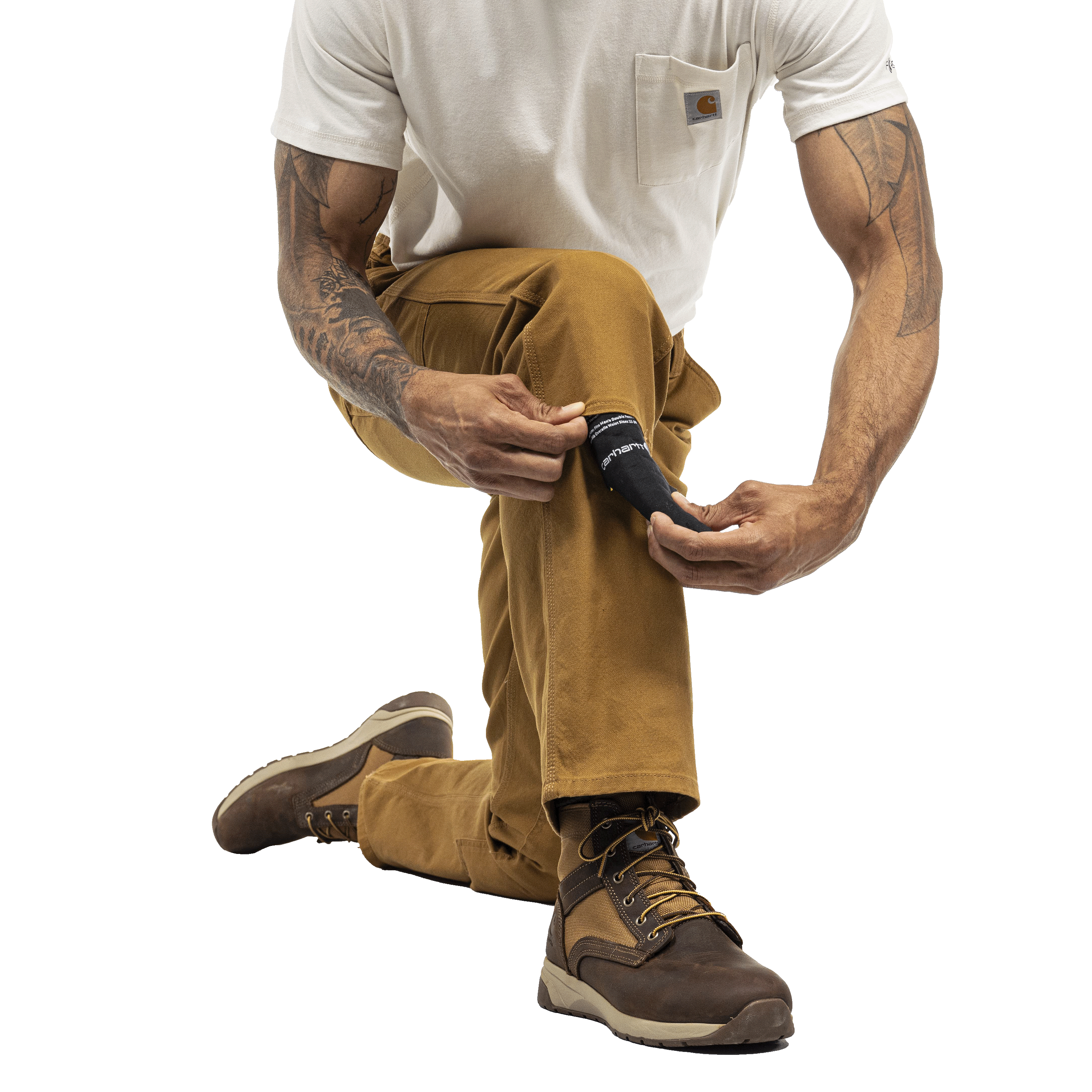 カーハート オーバーオール Carhartt Duck Double Carhartt Men's Loose Fit Firm Duck Double-Front Utility Work