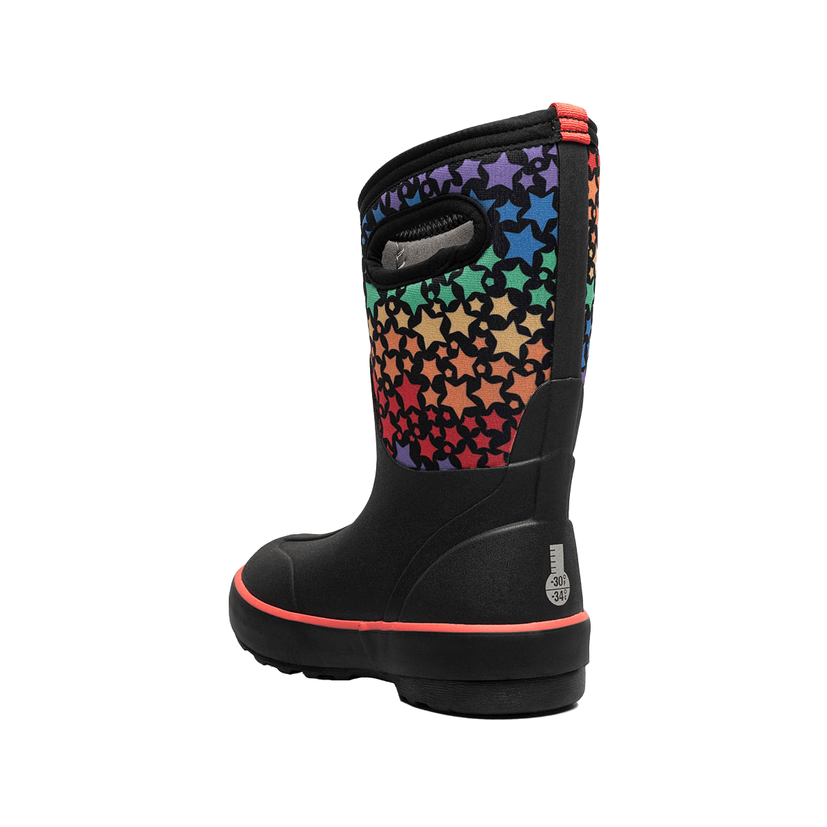 Bogs-Classic-Boot-II-Rainbow-Stars---Girls--Black-Multi