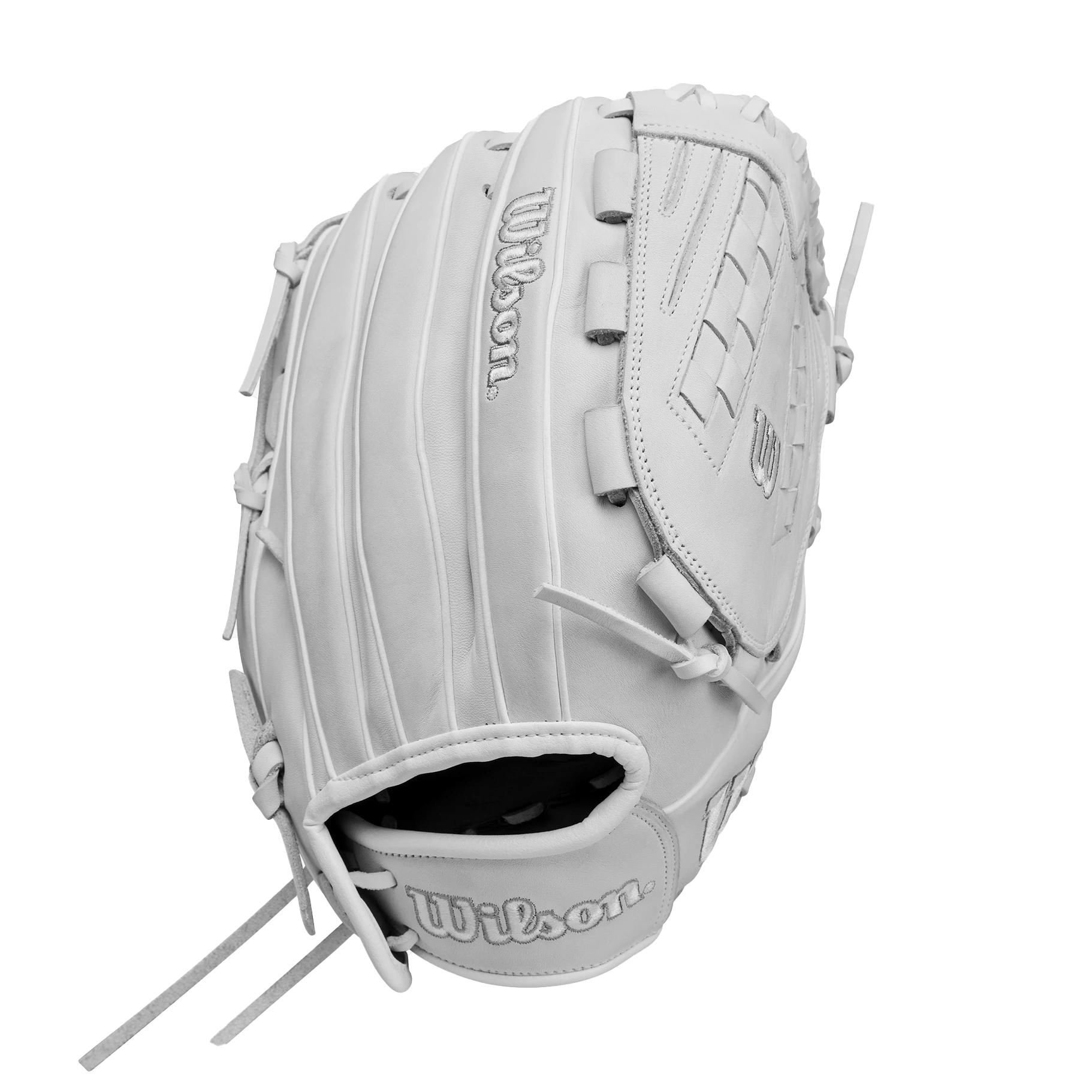 Wilson-A1000-V125-12.5”-Outfield-Fastpitch-Softball-Glove-Fall-2024-White---Silver