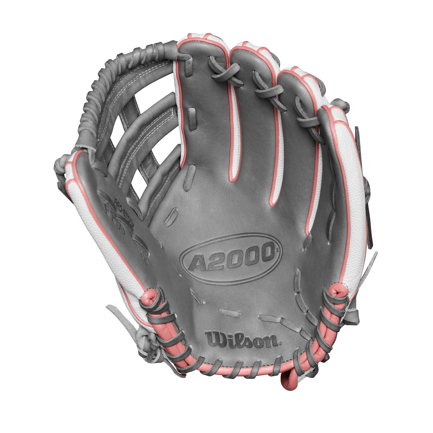 Wilson-A2000-FP50SS-Outfield-Fastpitch-Glove-Fall-2024-Grey---White-SuperSkin---Sky-Blue