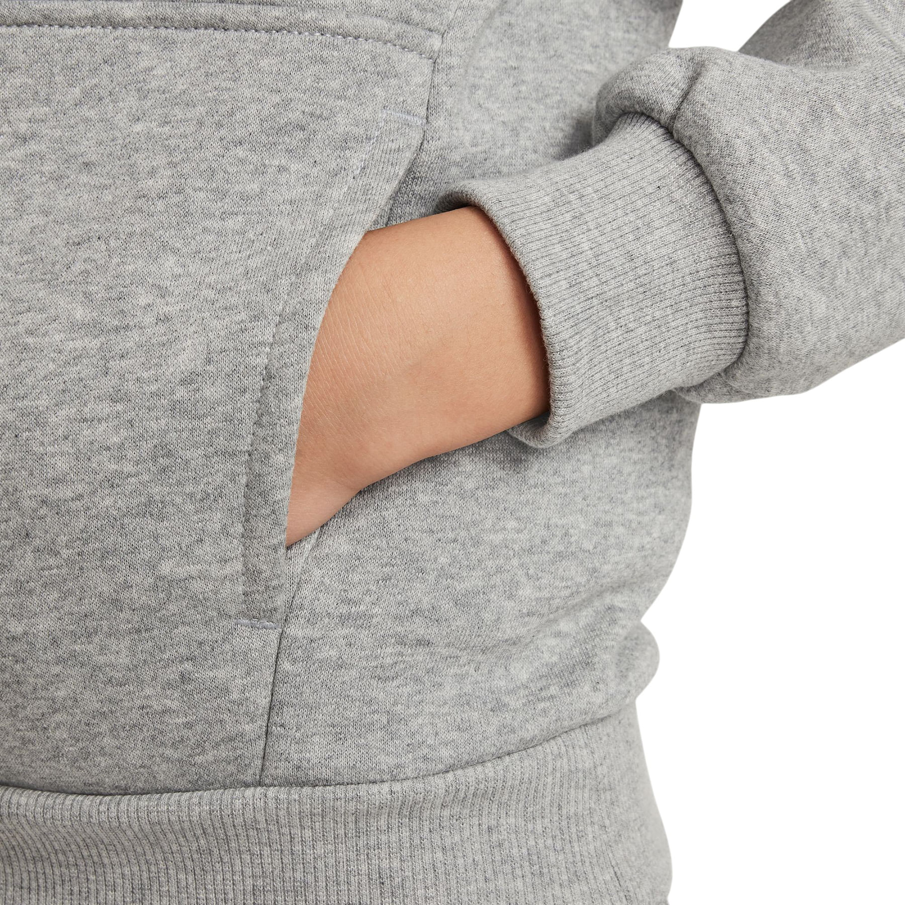 Nike-Club-Fleece-Hoodie---Youth-Dark-Grey-Heather---White
