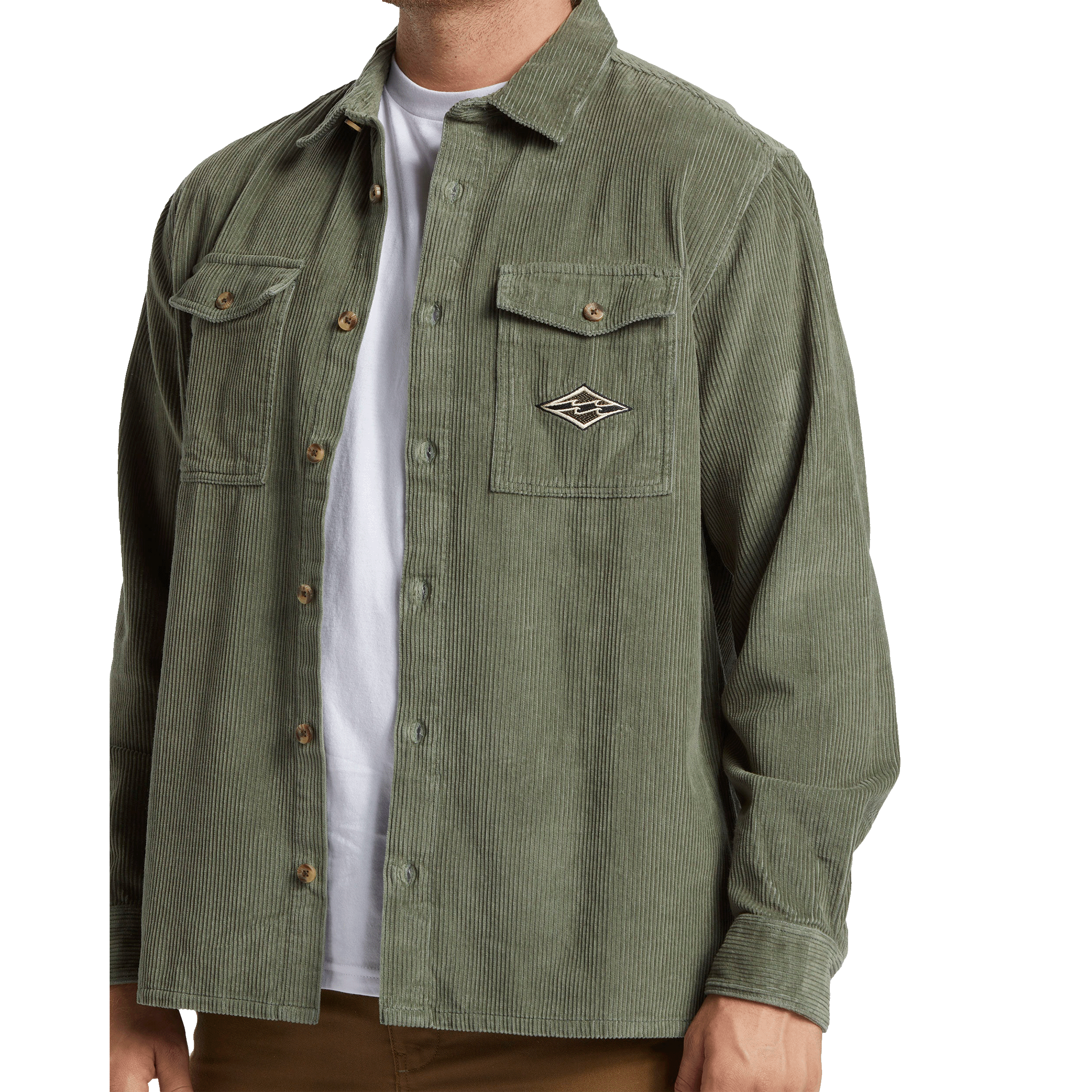 Billabong-Bong-Days-Long-Sleeve-Cord-Shirt---Men-s-SAGE