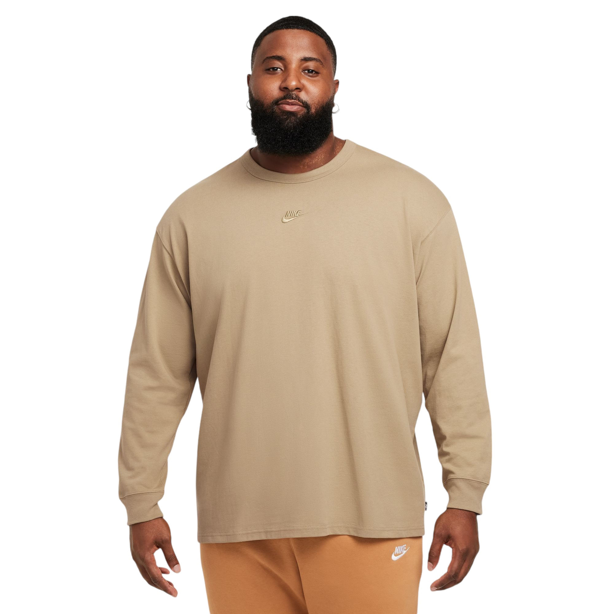 Nike-Sportswear-Premium-Essentials-Long-Sleeve-T-Shirt---Men-s-Neutral-Olive