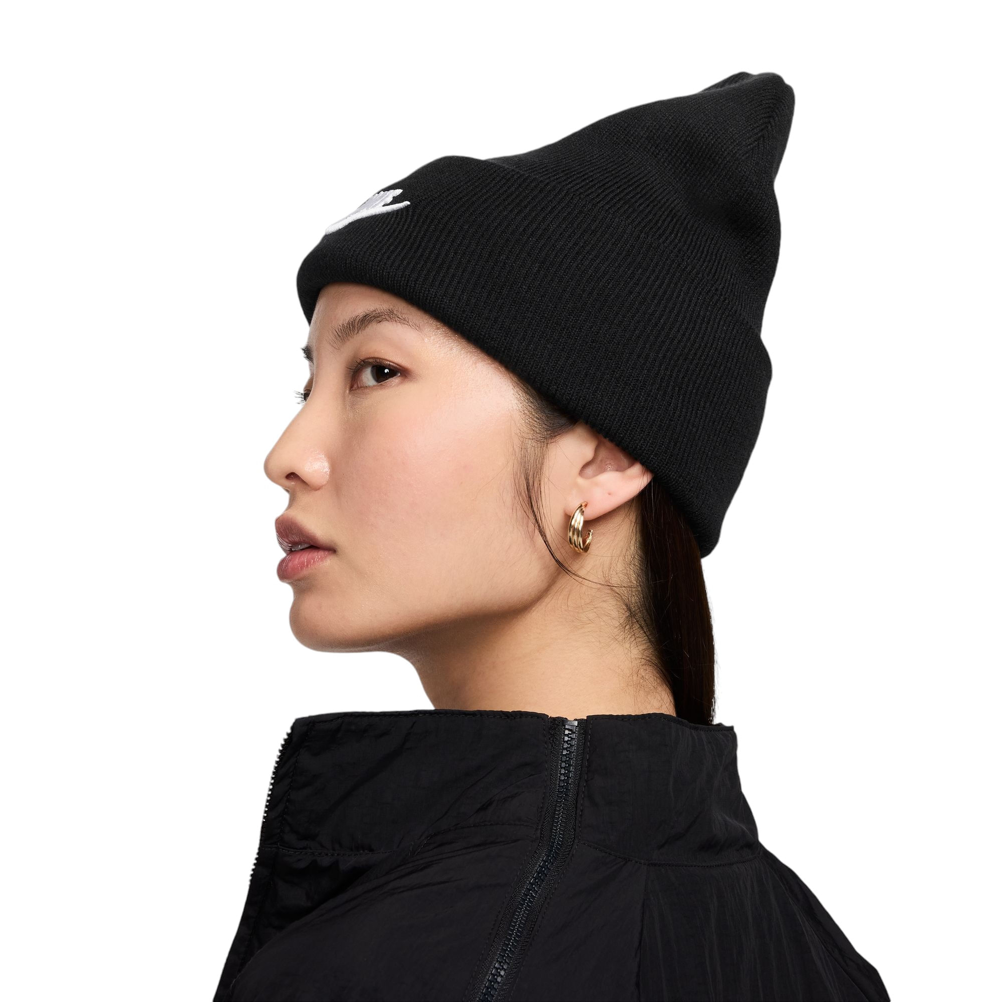 NIKE-C-U-NK-PEAK-BEANIE-TC-FUT-F24-L-Black---White