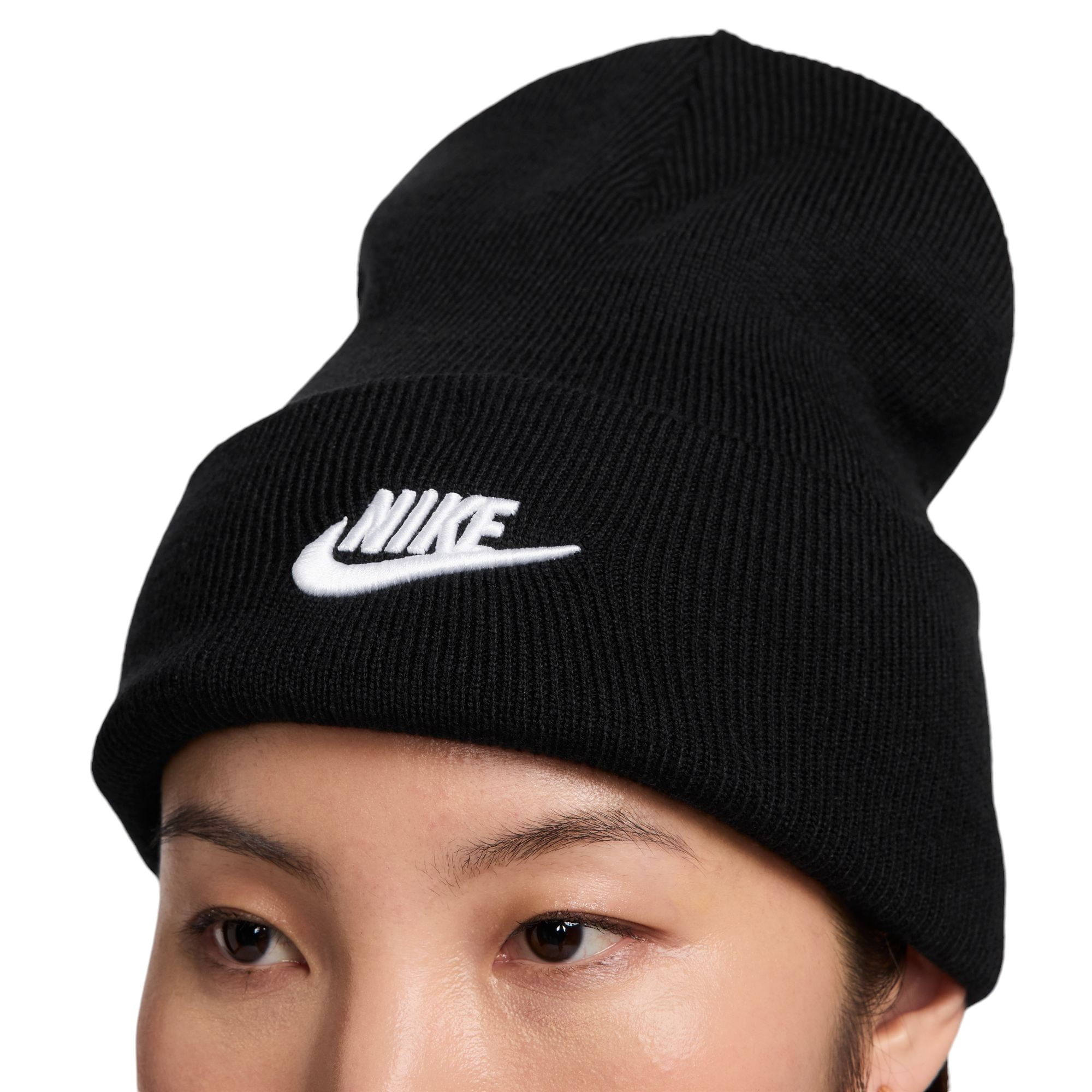 NIKE-C-U-NK-PEAK-BEANIE-TC-FUT-F24-L-Black---White