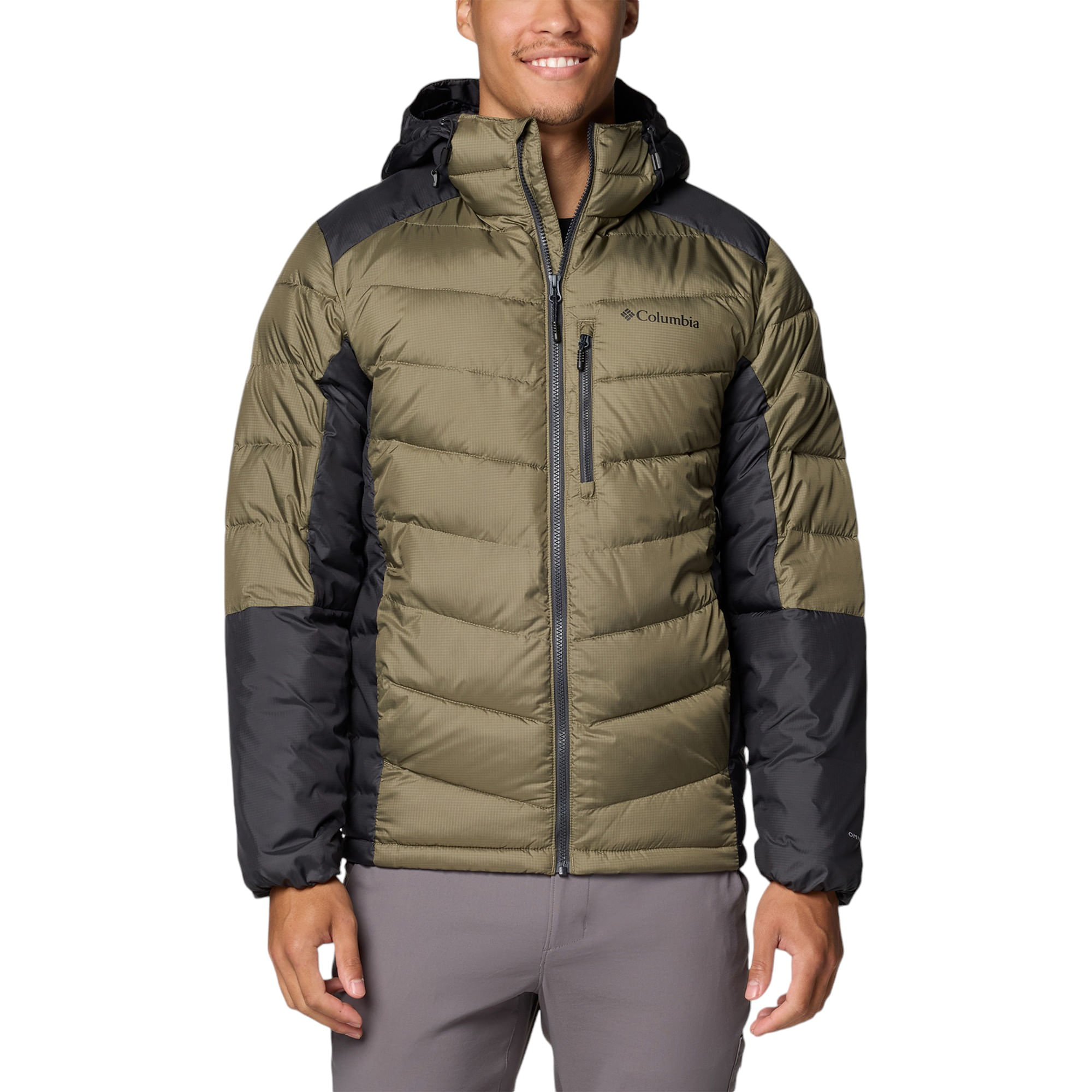 COLUMS-M-S-LABYRINTH-LOOP-II-HOODED-JKT-Stone-Green---Shark