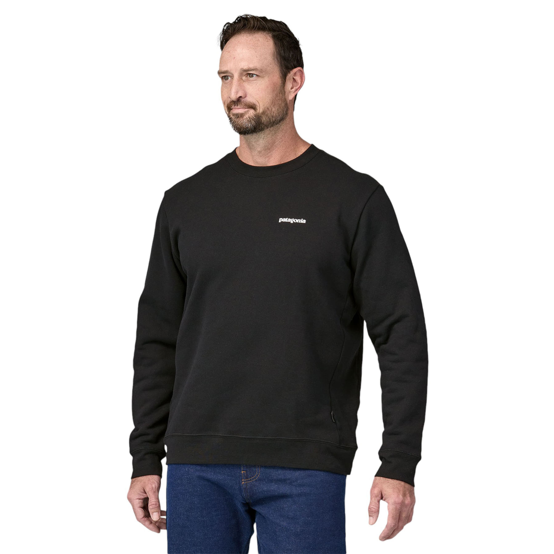 Patagonia-P-6-Logo-Uprisal-Crew-Sweatshirt-Black