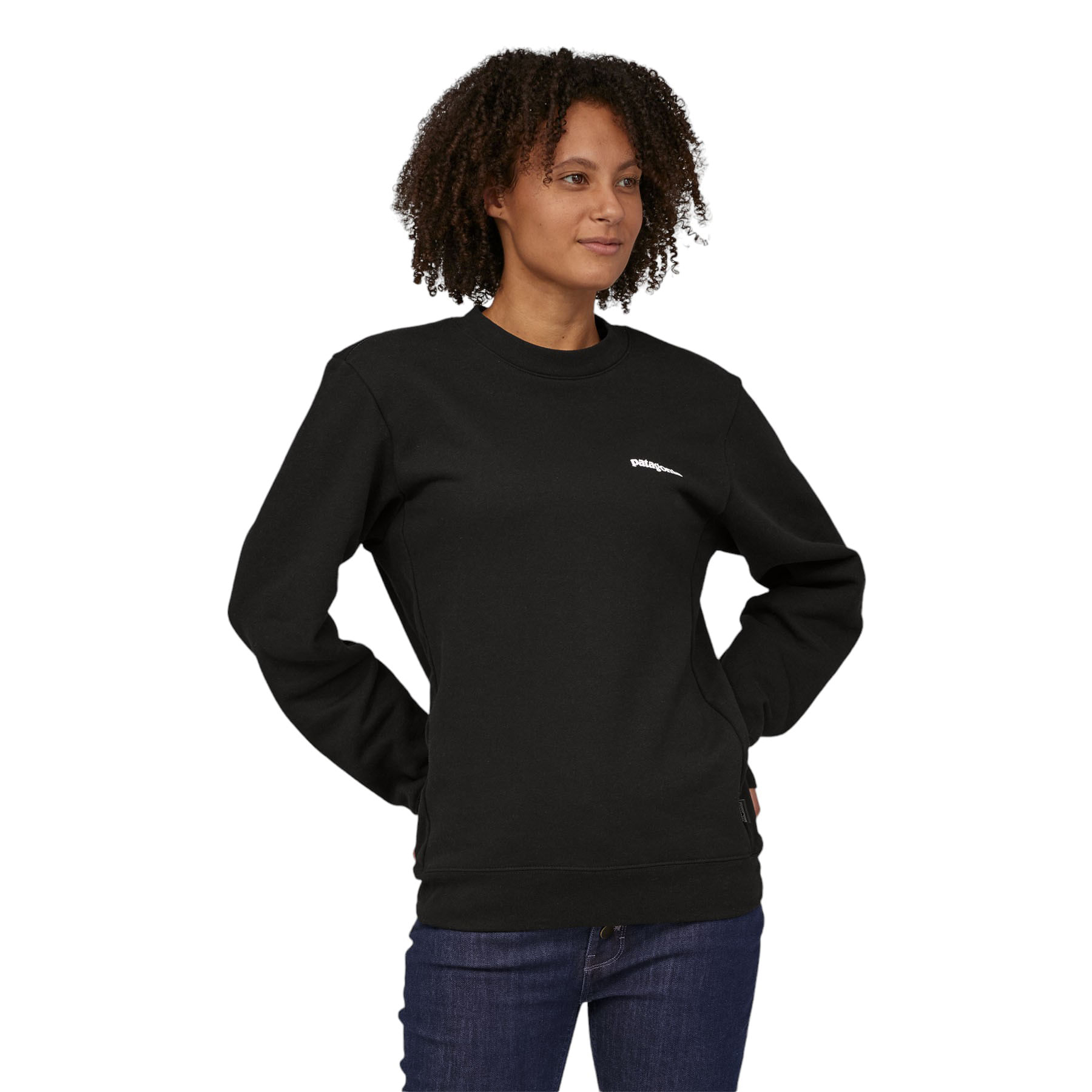 Patagonia-P-6-Logo-Uprisal-Crew-Sweatshirt-Black