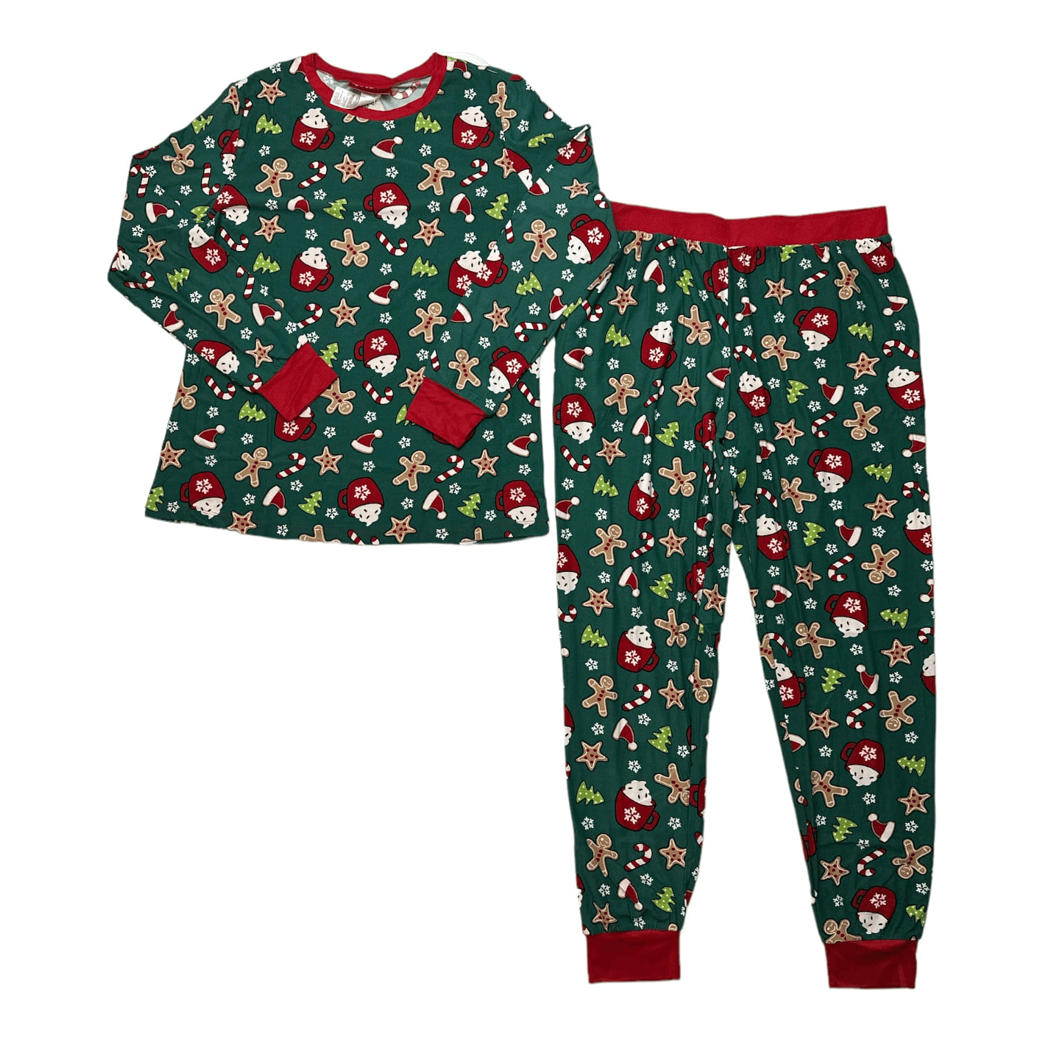Holiday-FamJams-Knit-2-Piece-Sleep-Set---Women-s-Green-Gingerbread