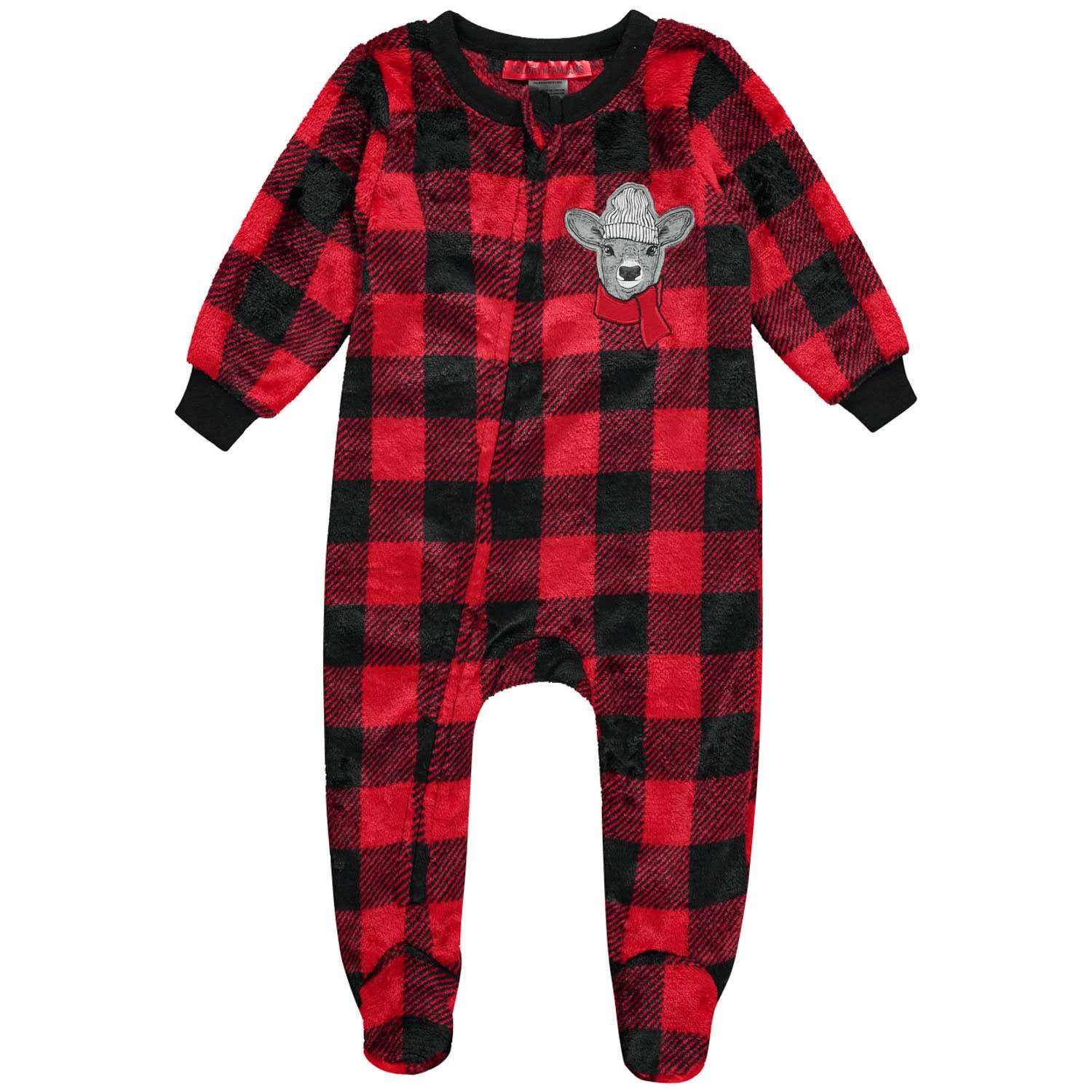 INA-Infant-Knit-Blanket-Sleeper-Red-Plaid