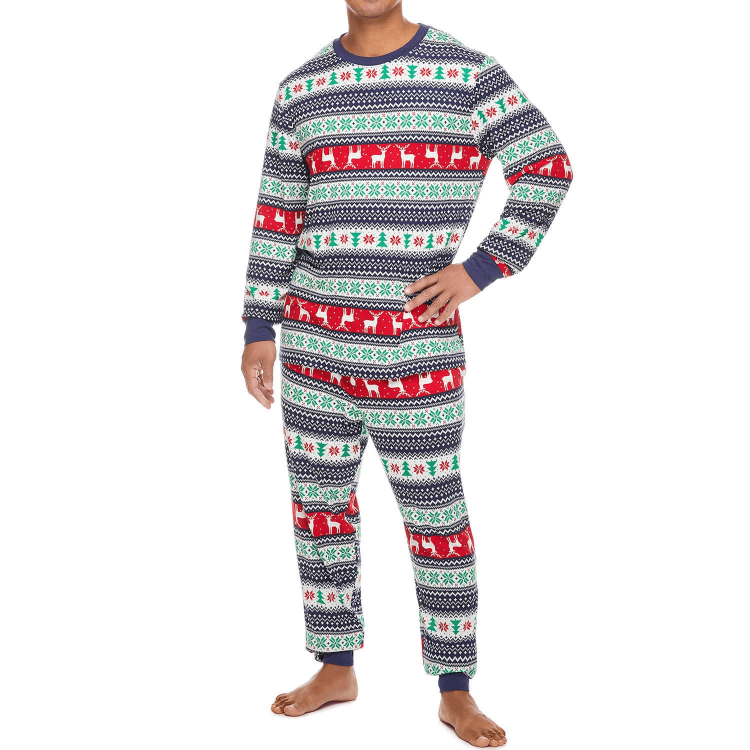 INA-Mens-Knit-2-Piece-Sleep-Set-Navy-Fairisle
