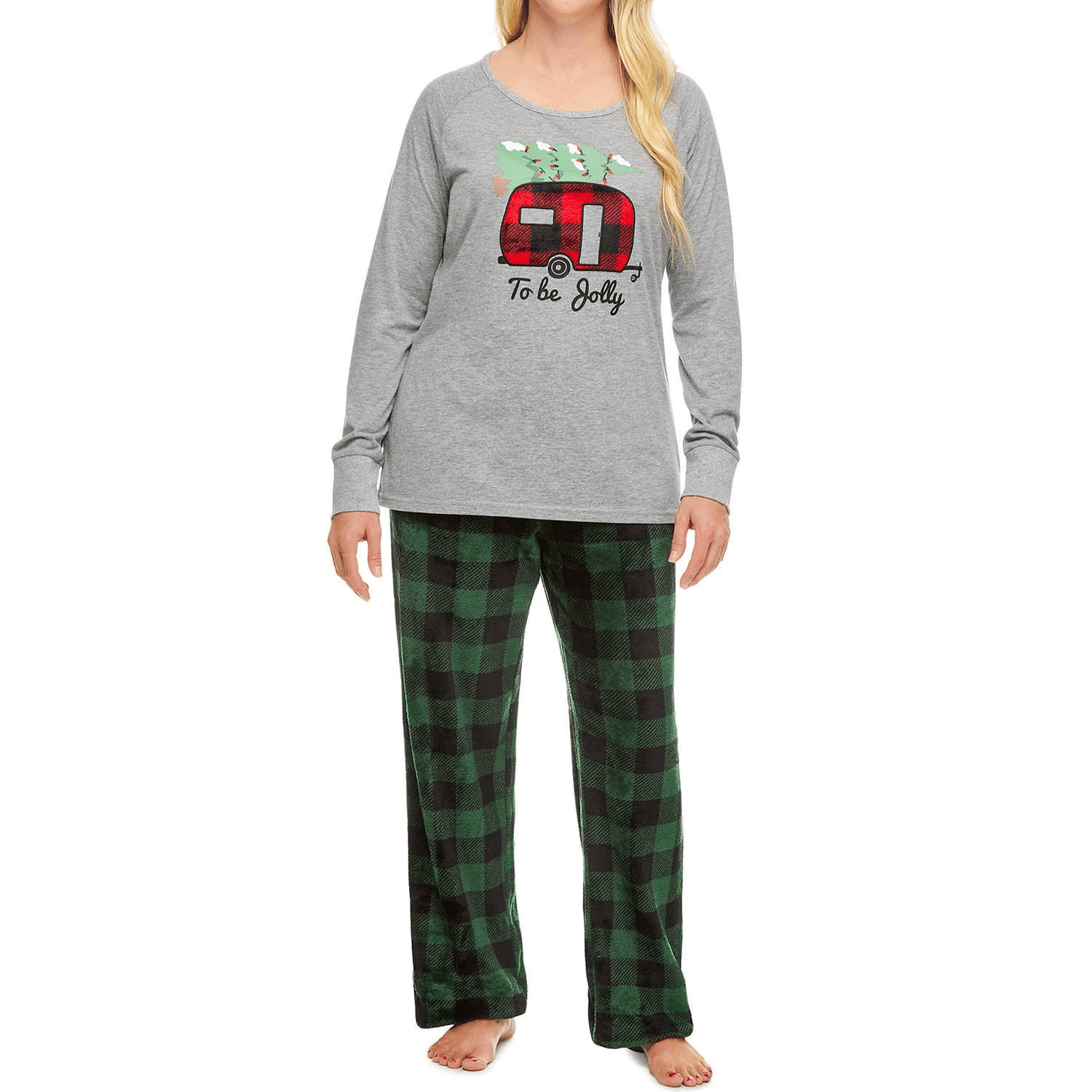 Holiday-FamJams-Knit-2-Piece-Sleep-Set---Women-s-Grey-Lights