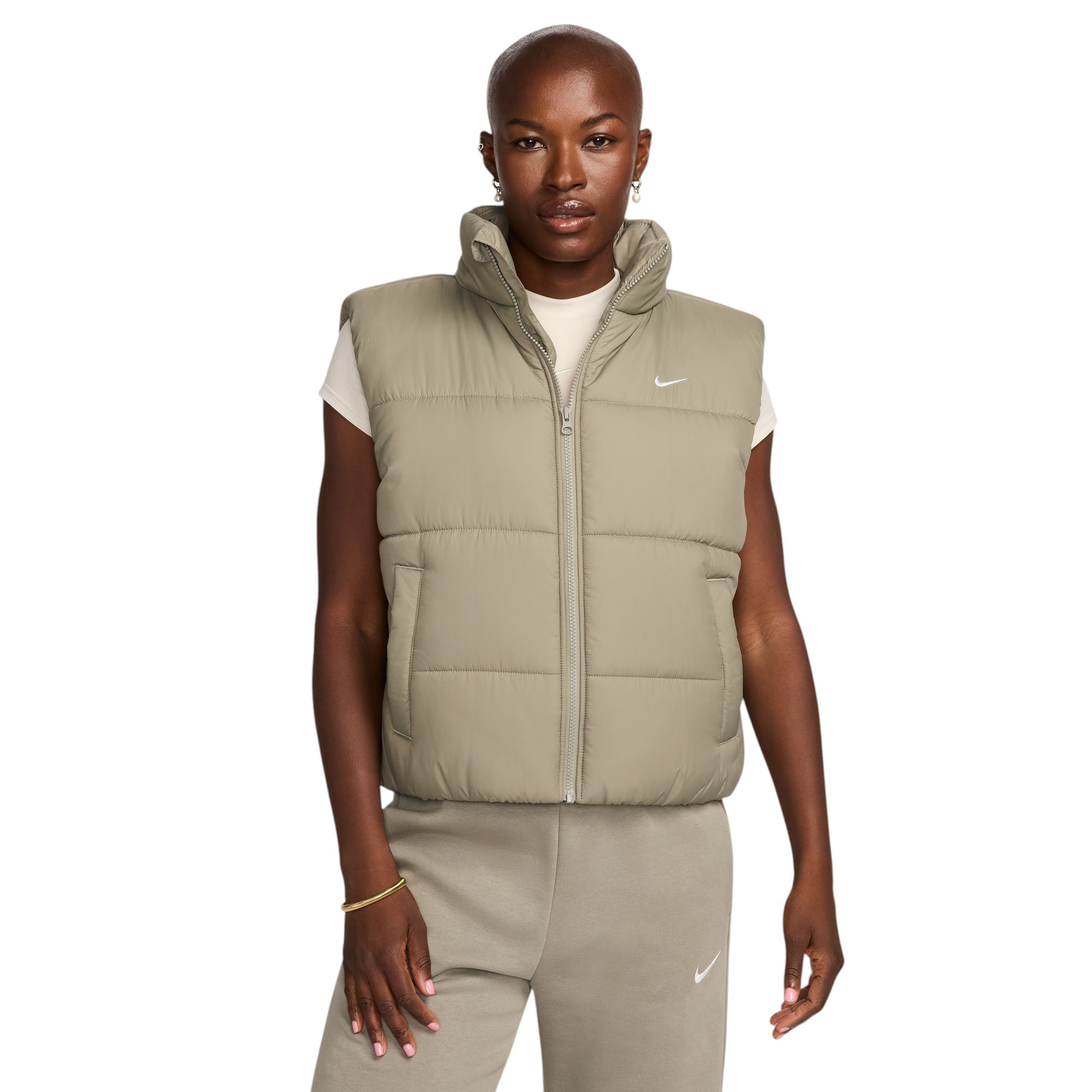 Nike-Sportswear-Classic-Puffer-Therma-FIT-Loose-Vest---Women-s-Light-Army---White