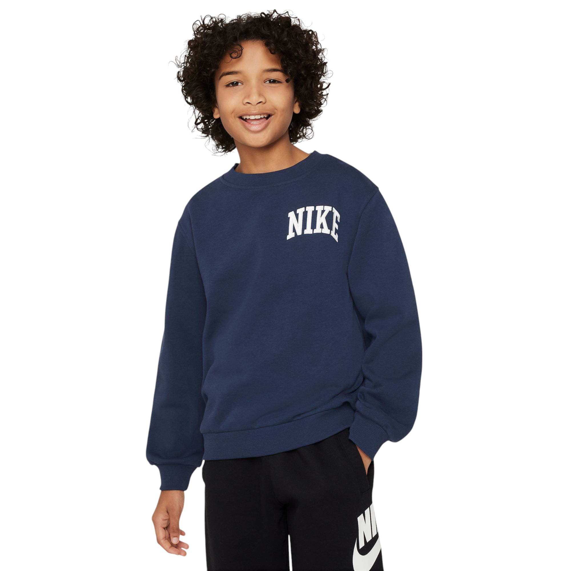 NIKE-C-K-NSW-CLUB-FT-CREW-LBR-Midnight-Navy---White
