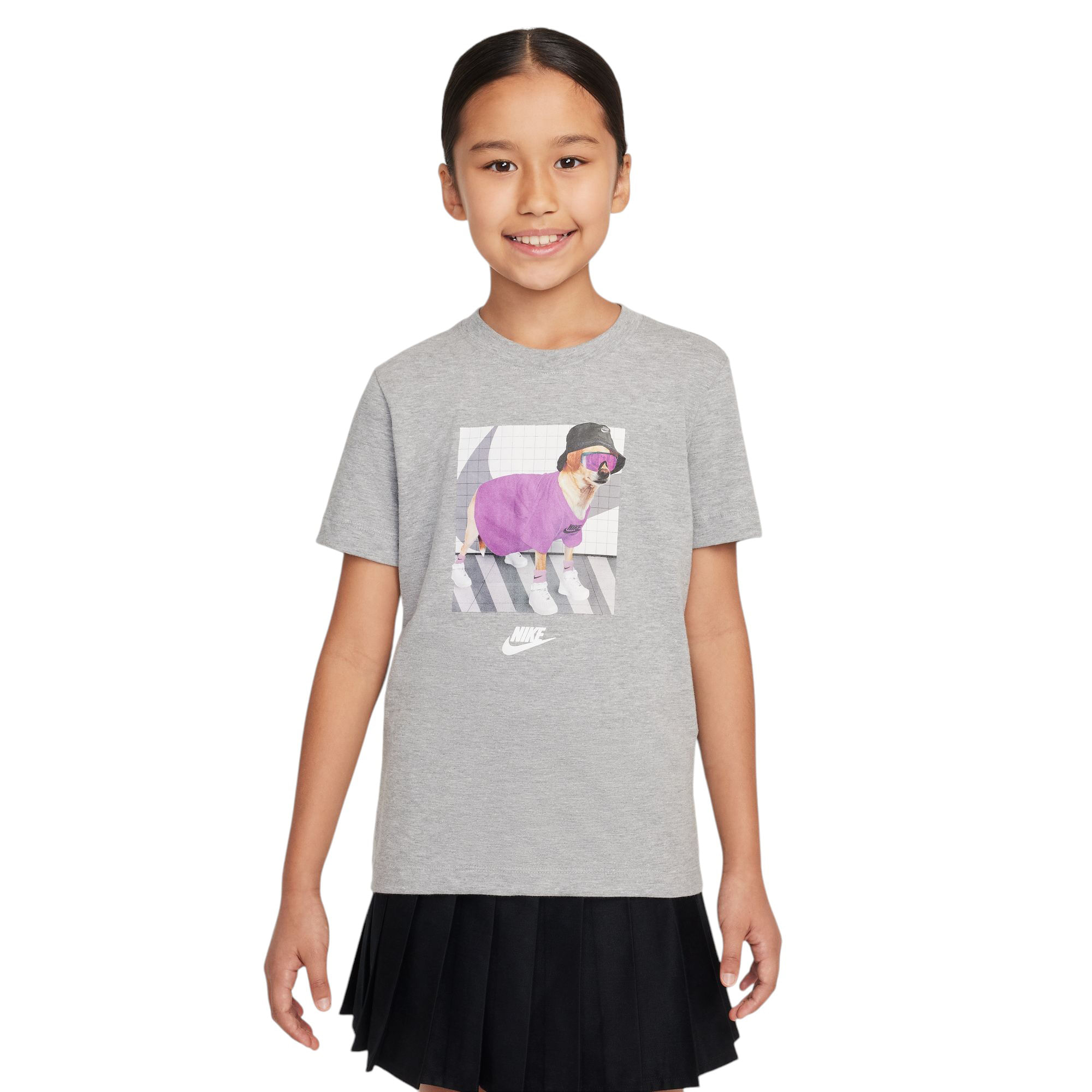Nike-T-Shirt---Youth-Dark-Grey-Heather