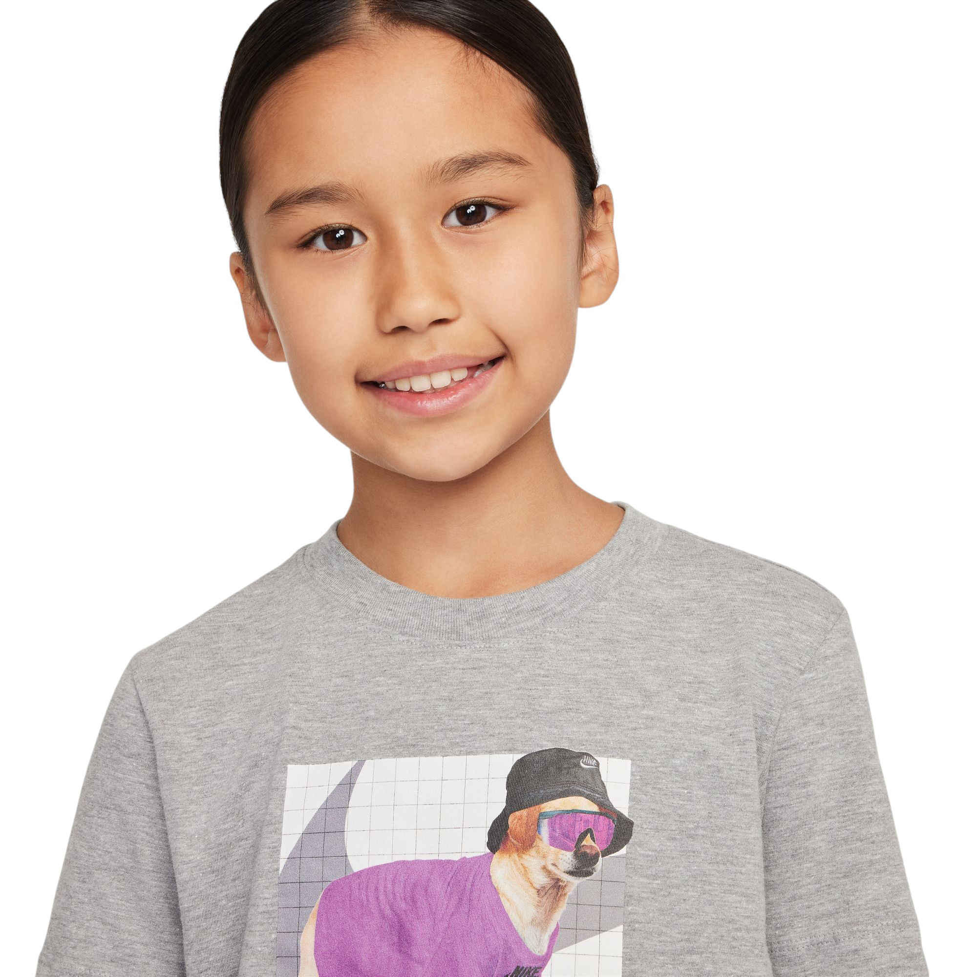 Nike-T-Shirt---Youth-Dark-Grey-Heather