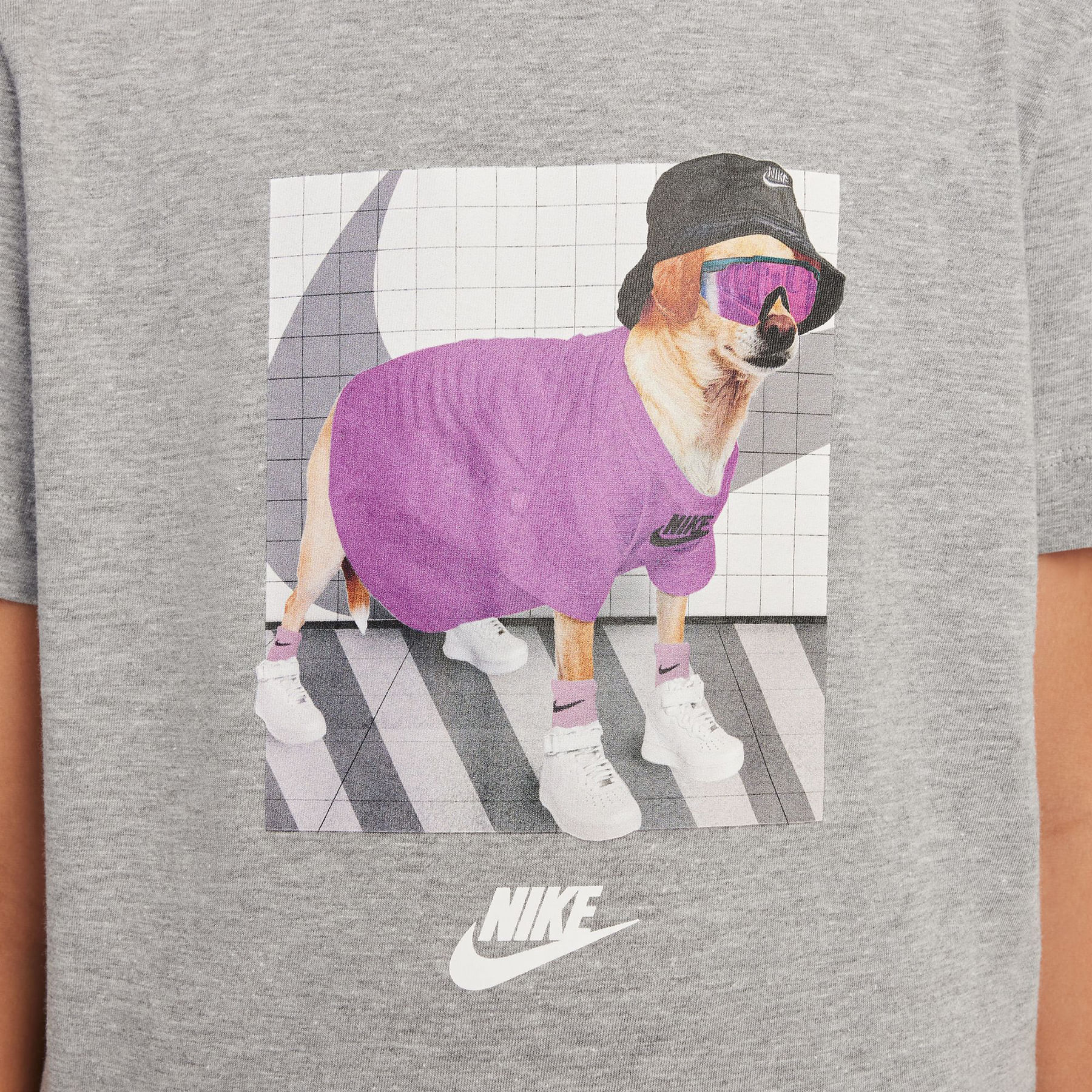 Nike-T-Shirt---Youth-Dark-Grey-Heather