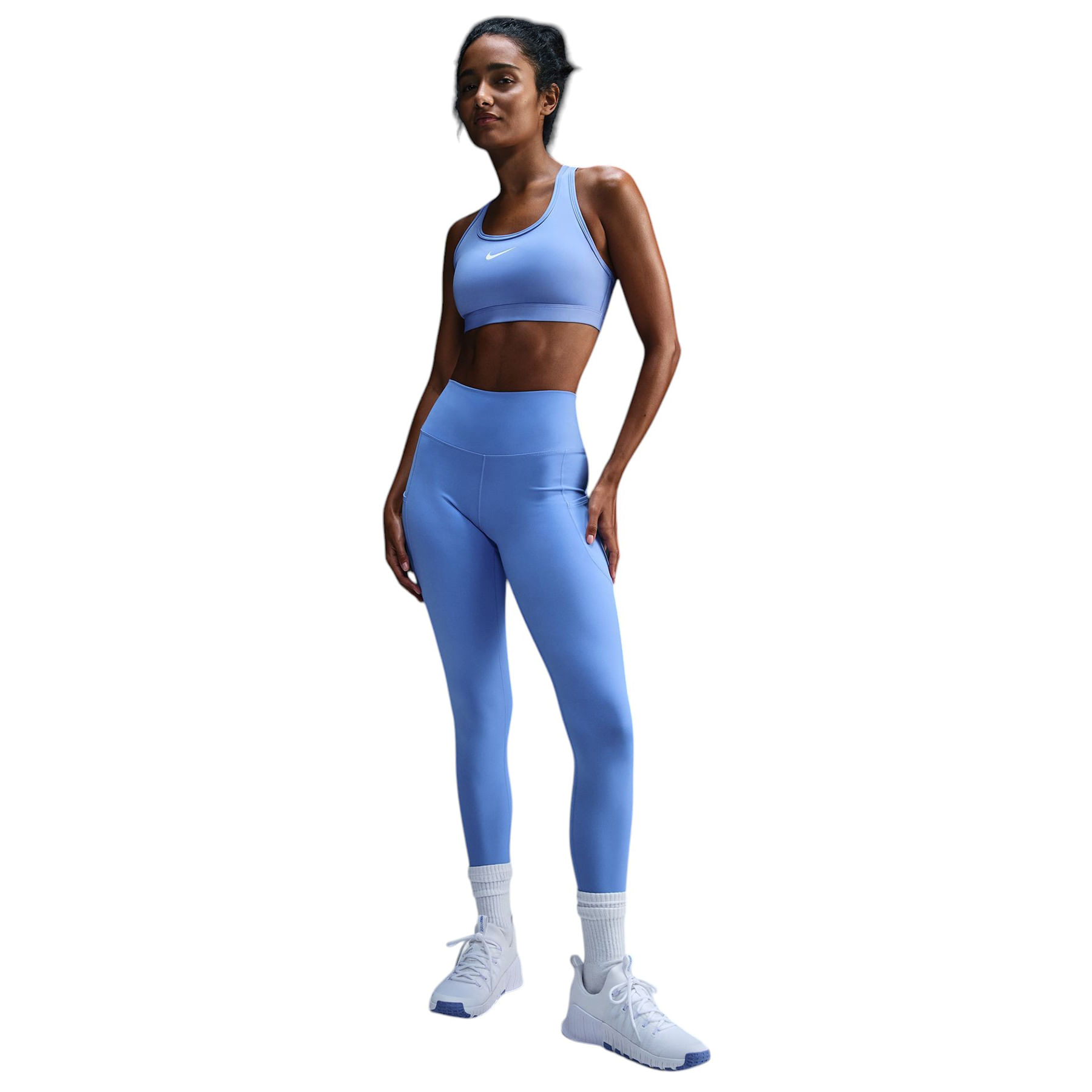 Nike-One-High-Waisted-7-8-Leggings---Women-s-Royal-Pulse---Black